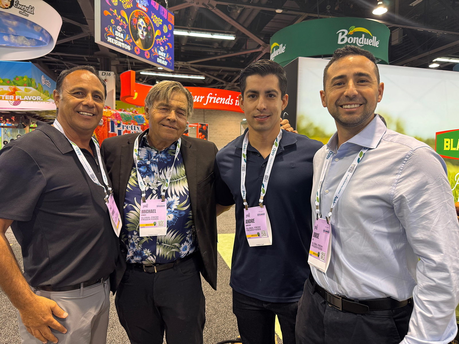 Jorge Gil, Michael Spinner, Andre Santillan and Jorge Gil of Global Fresh Frozen Foods.
