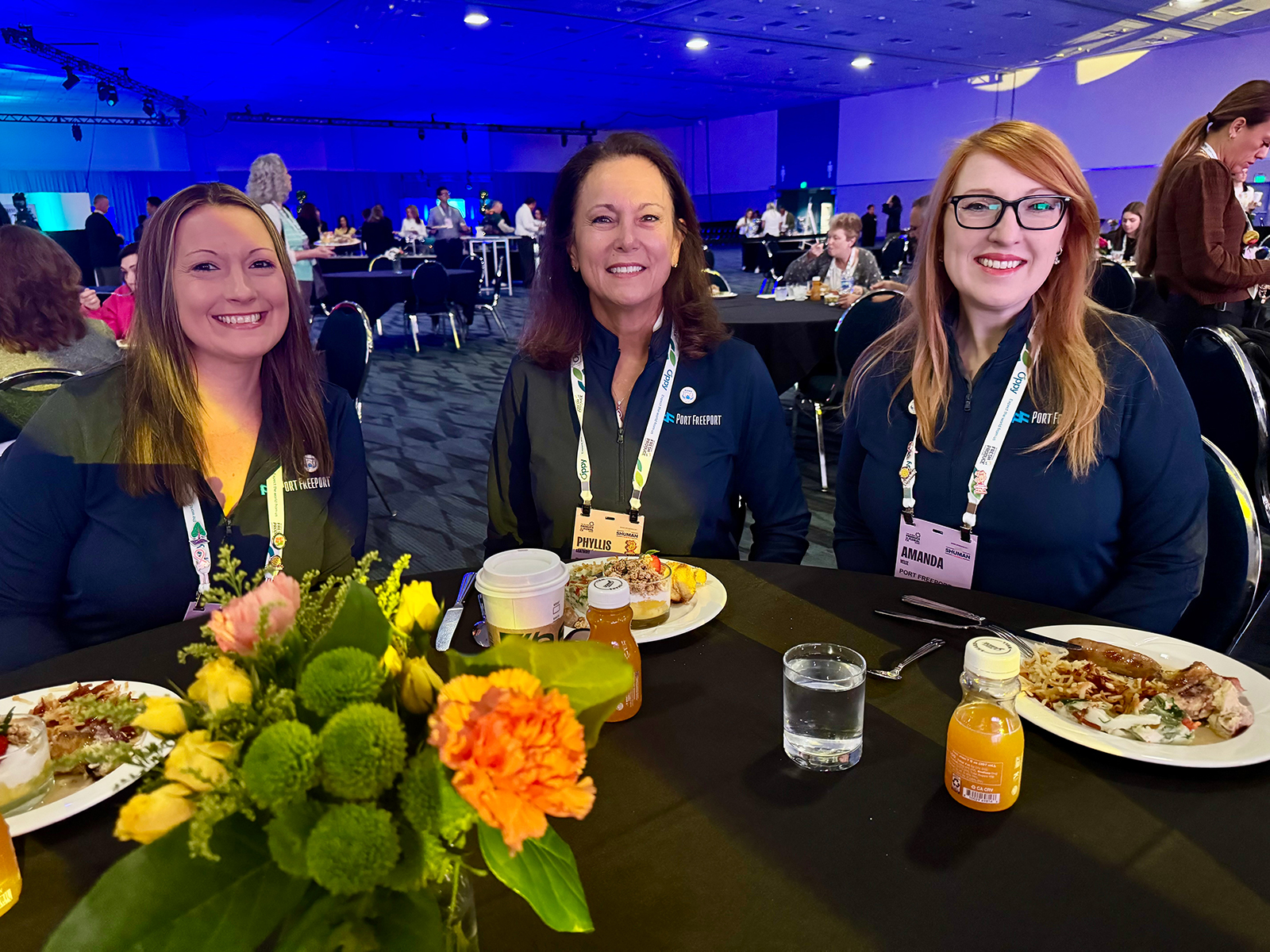 Tricia Vela, Phyllis Saathoff and Amanda Veliz of Port Freeport.