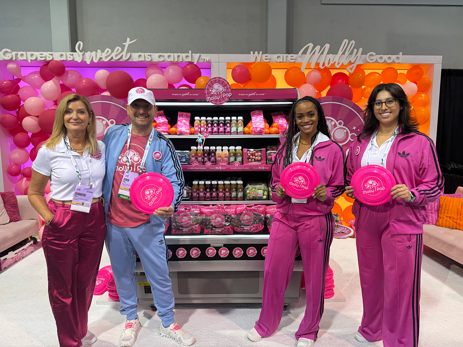 Jennifer Rigdon, John Cymbal, Rachel Lindsay and Paulina Romero of Molly’s Grape & Citrus Co.