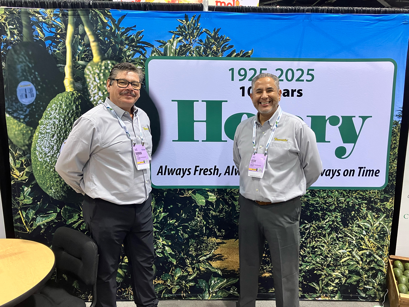 Ramon Delgado and Ozzie Figueroa of Henry Avocado Corp. 