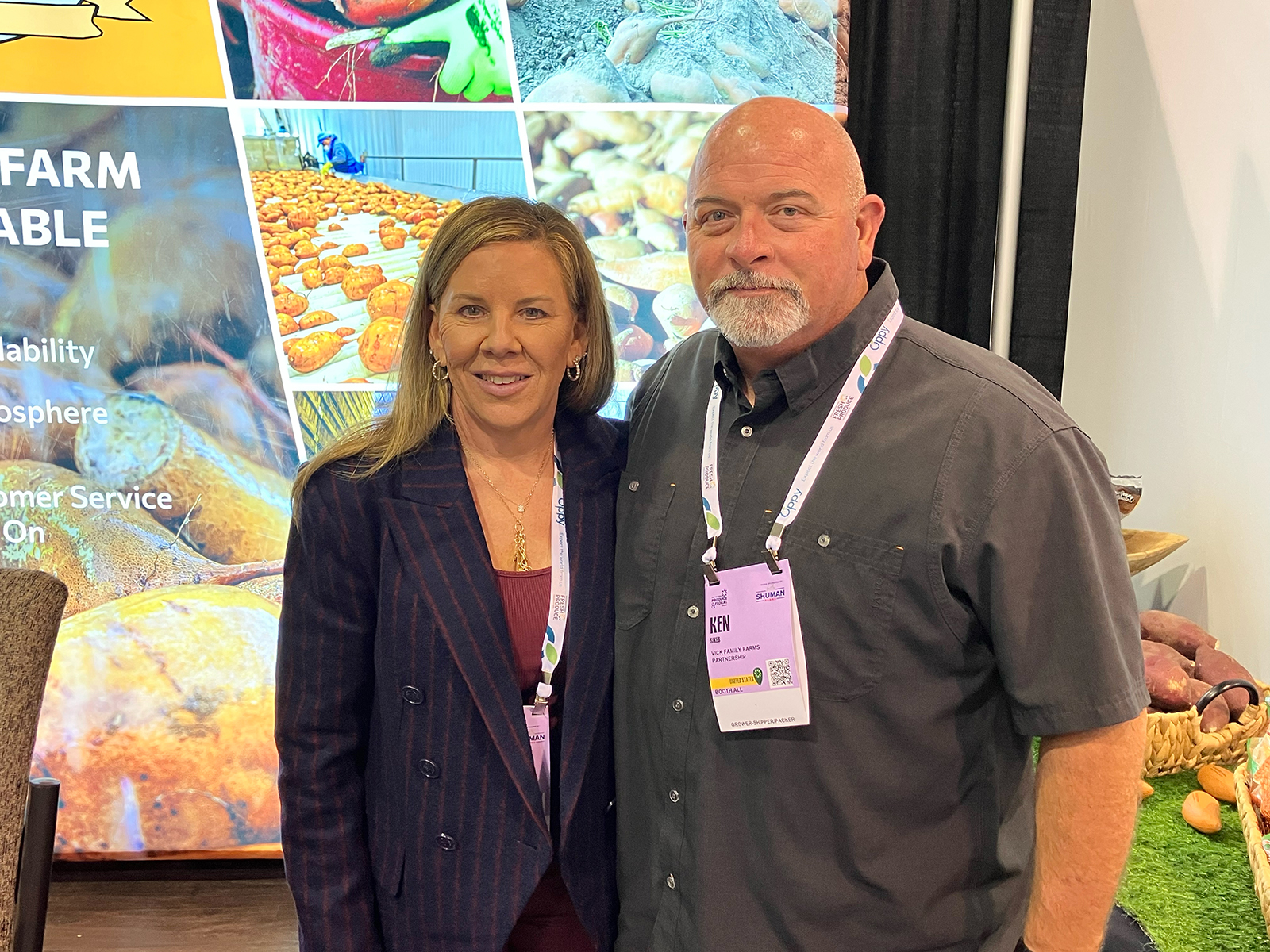Charlotte Vick and Ken Sikes of Vick Family Farms. 