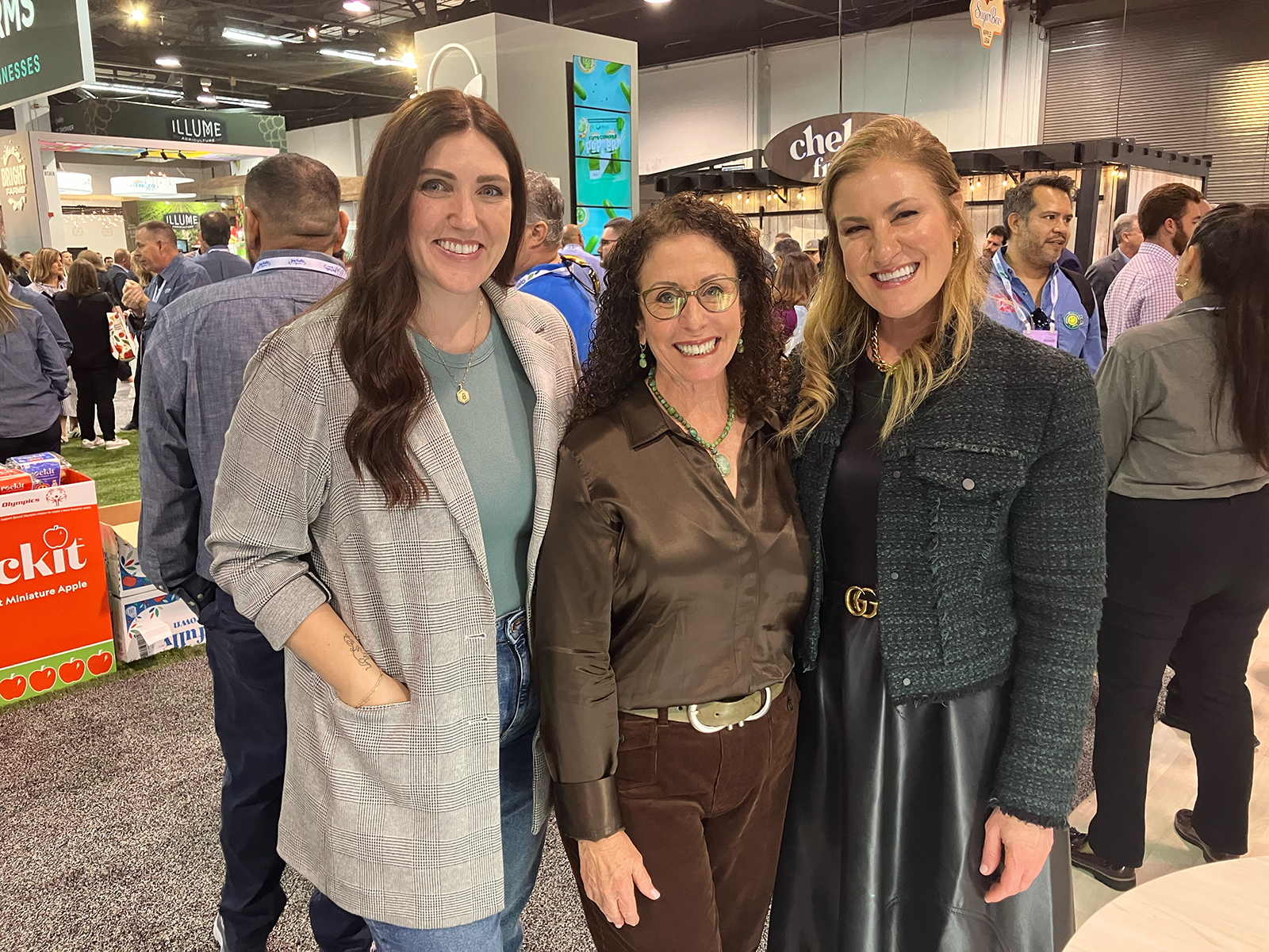 Beth Keeton of Elephant House, Karen Caplan, growth catalyst, and Raina Nelson of Westfalia Fruit.