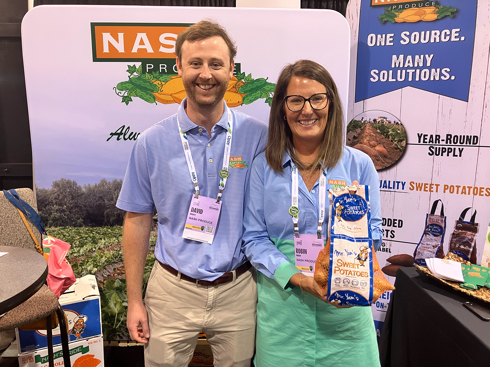 David Bradley and Robin Narron of Nash Produce. 
