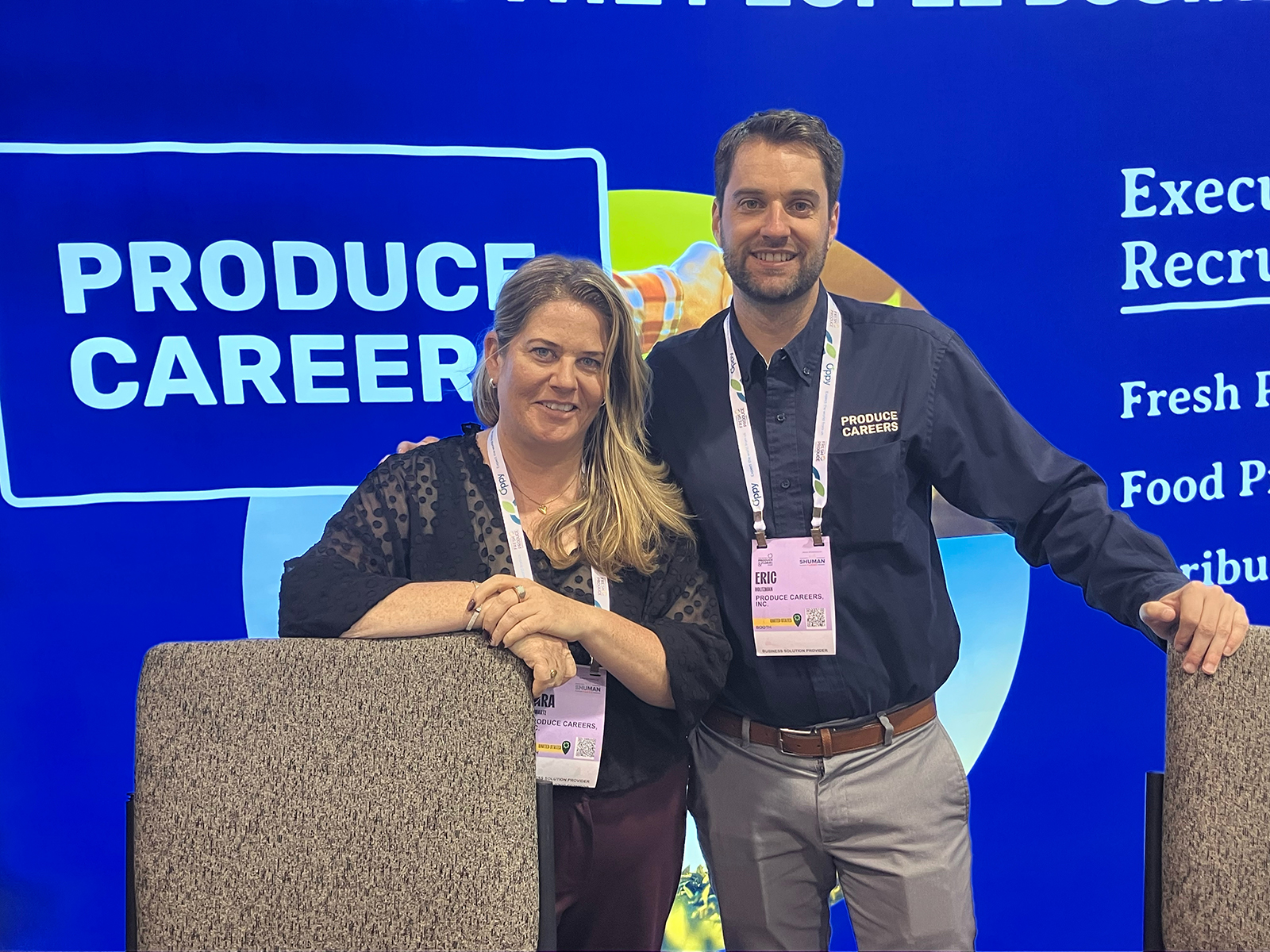 Tara Schwartz and Eric Holtzman of Produce Careers Inc. 