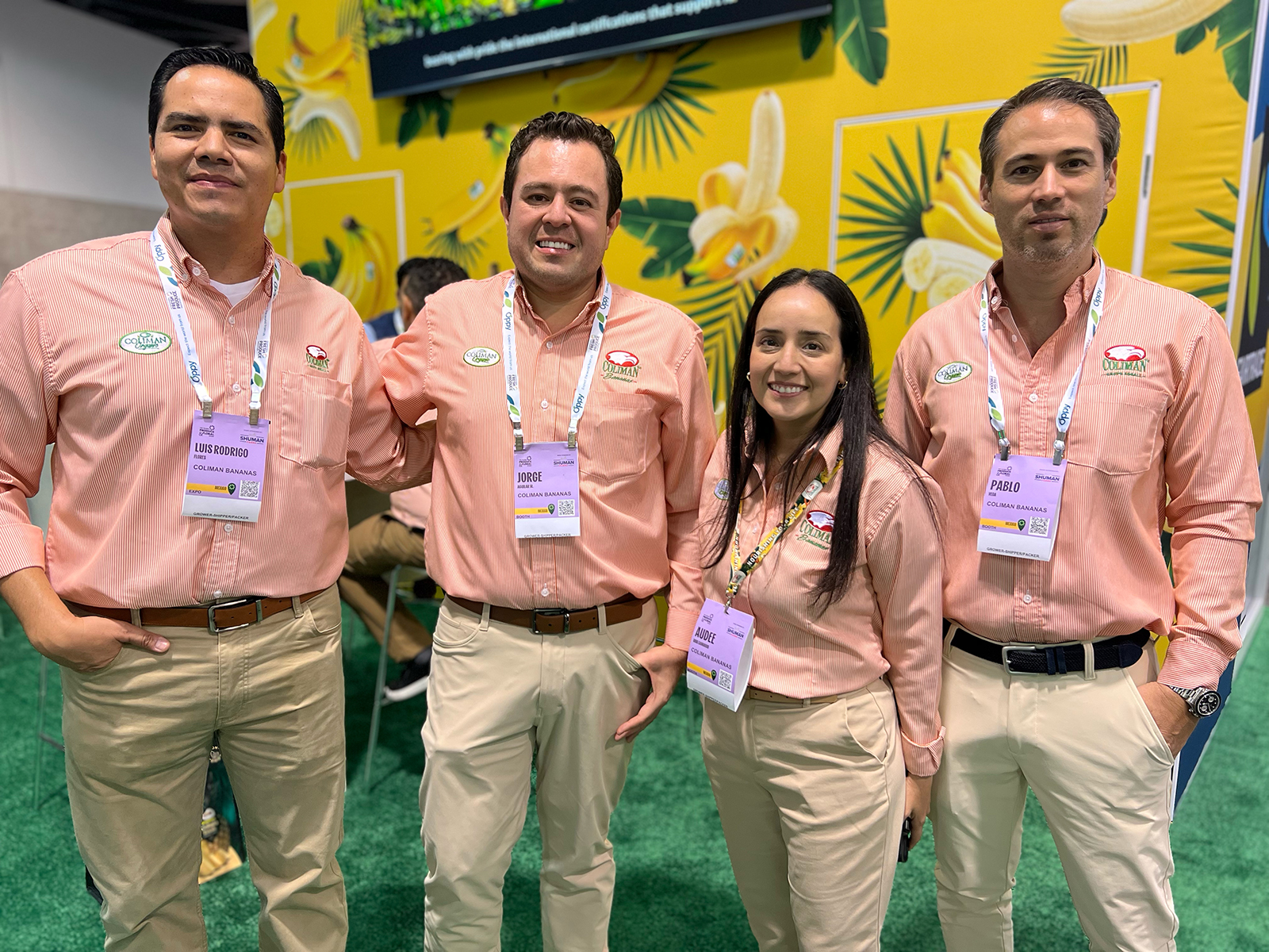 Carlos Corrales, Jorge Aguilar, Audee Rios and Pablo Vega of Coliman Bananas.