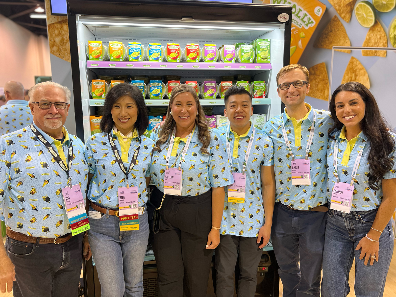 At the Wholly Guacamole booth were Jim Fountain, Bibi Kaminski, Caitlyn Leone, Billy Nguyen, Chris Monahan and Lauren Kinkaide.