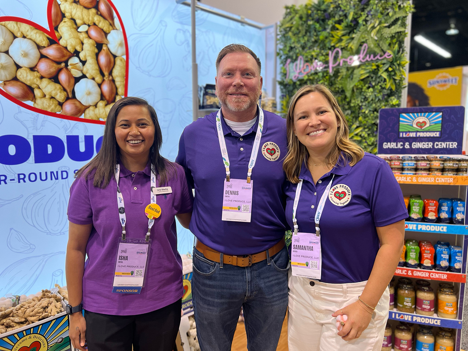 Isha Ghetia, Dennis Carter and Sam Snyder of I Love Produce.