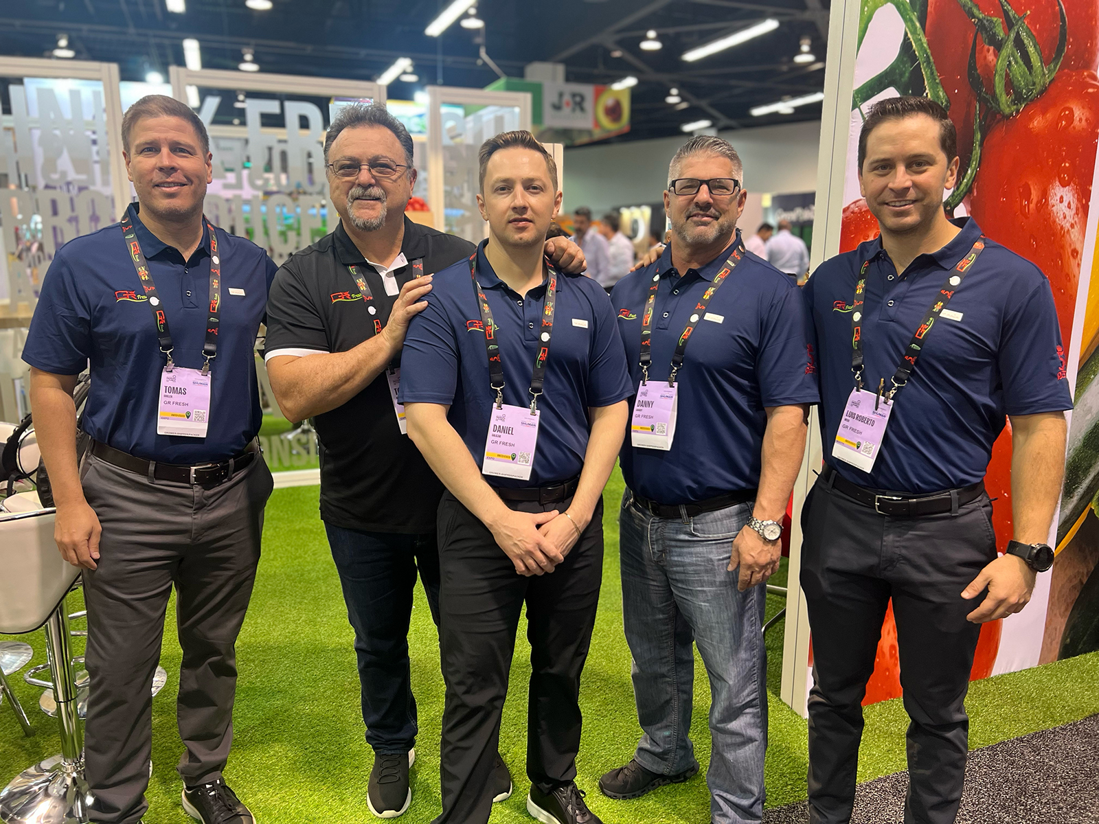 At the GR Fresh booth were Tomas Guillen, Tony Incaviglia, Daniel Salazar, Danny Canady and Luis Webb.