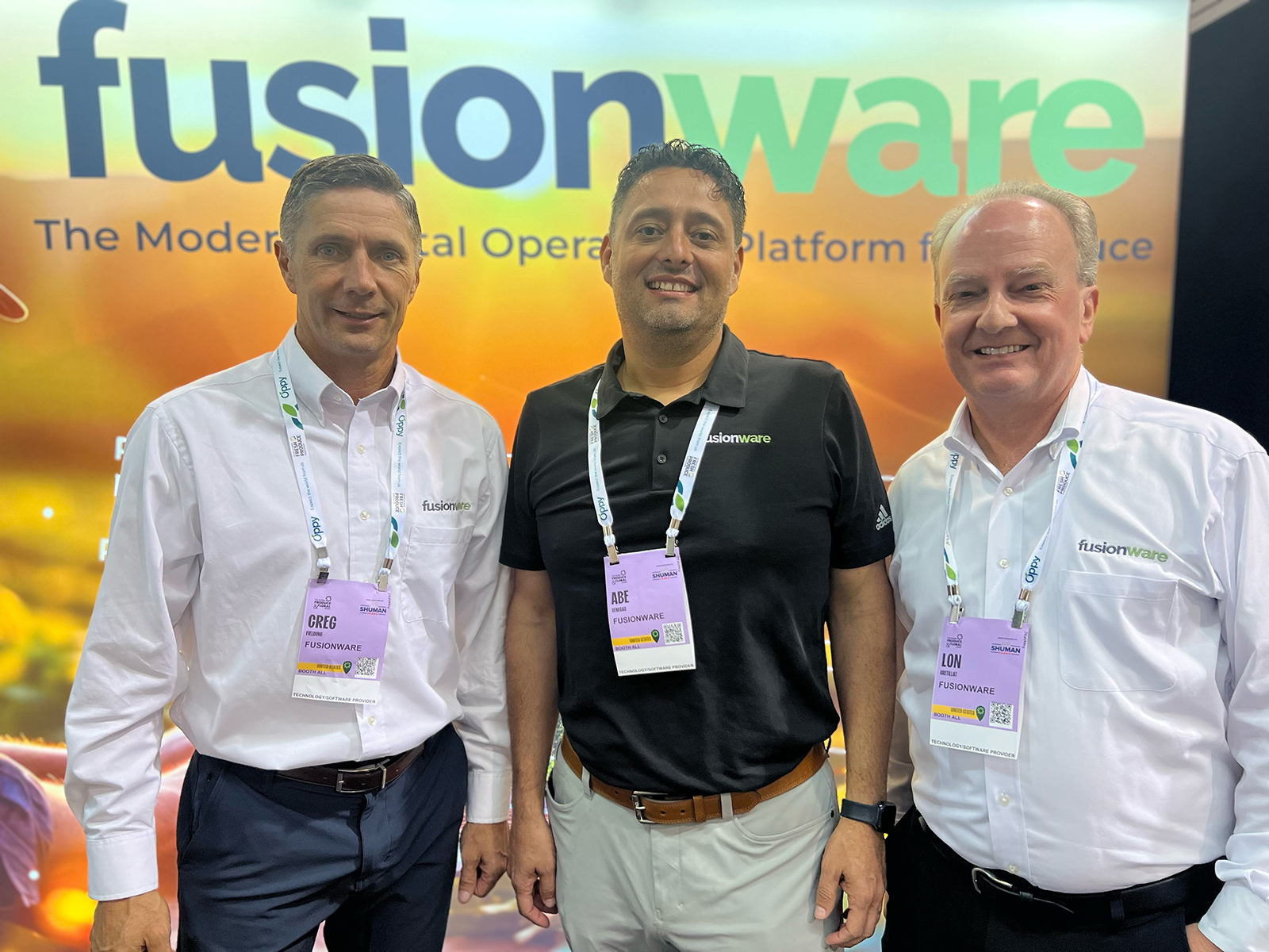 Creg Fielding, Abe Vanegas and Lon Gretillat of Fusionware.
