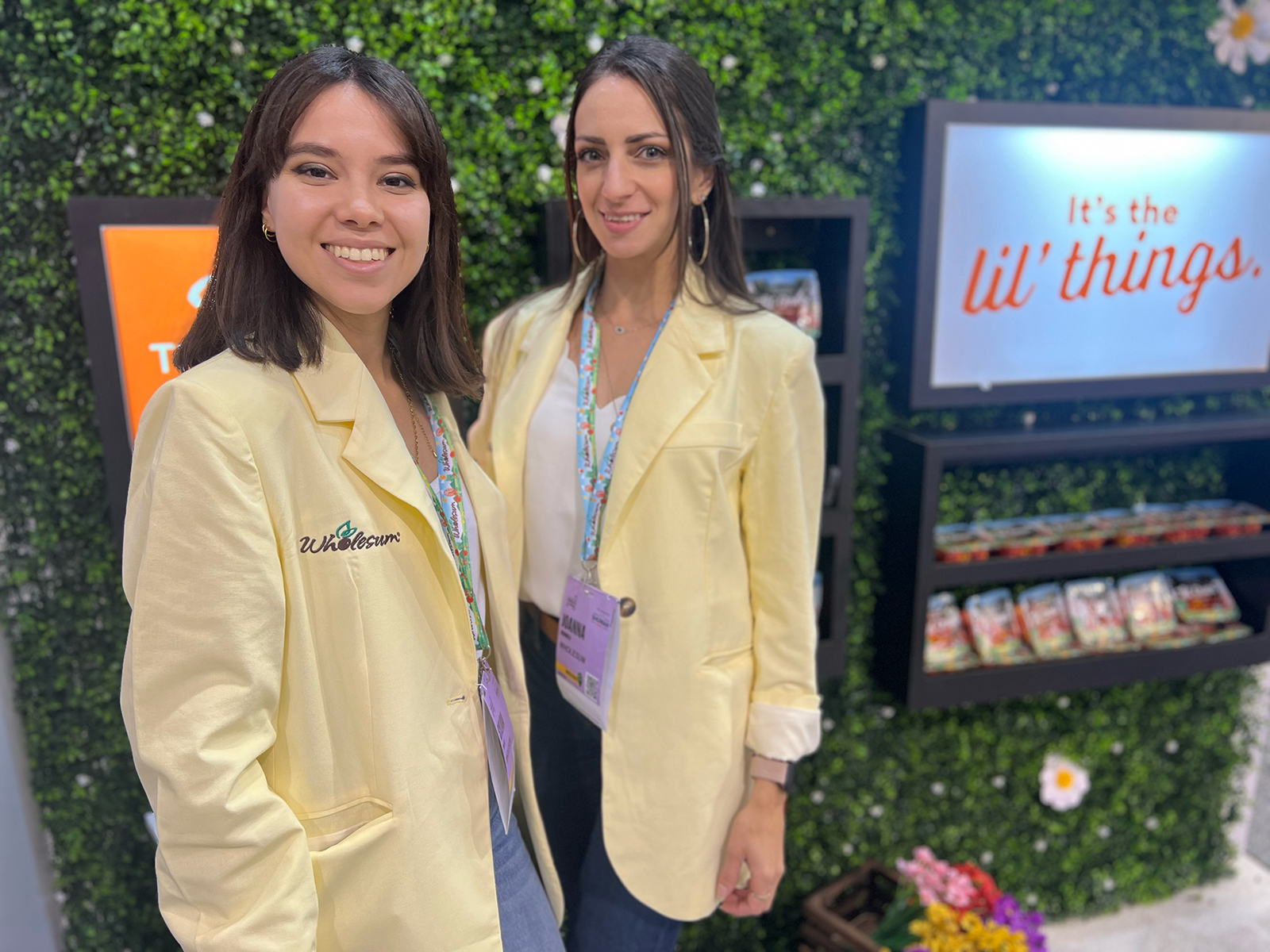 Sylvia Wallace and Joanna Jaramillo promoted Wholesum’s new Lil’ Things line of tomatoes.