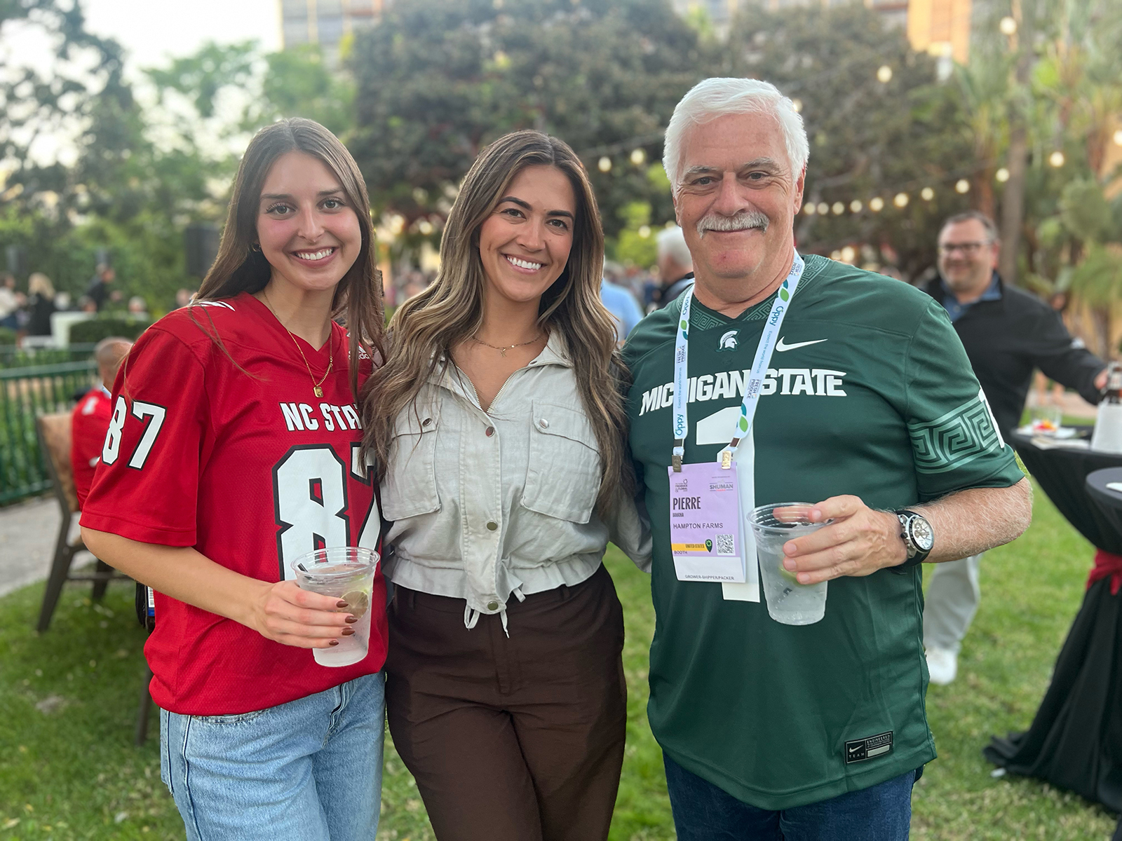 Becky Girolami, Karolina Sokolska and Pierre Boucha of Hampton Farms.