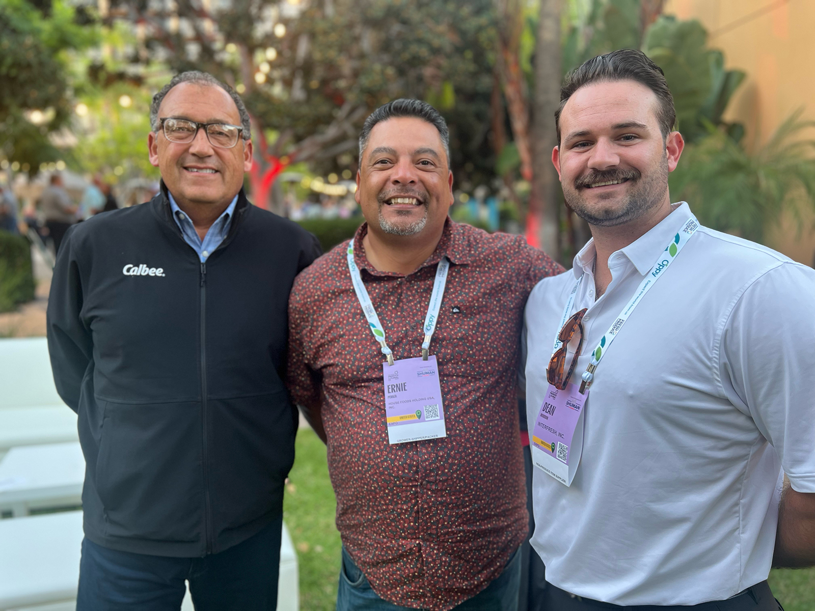 Lee Diaz of Calbee, Ernie Peraza of House Foods and Dean Morrison of Interfresh.