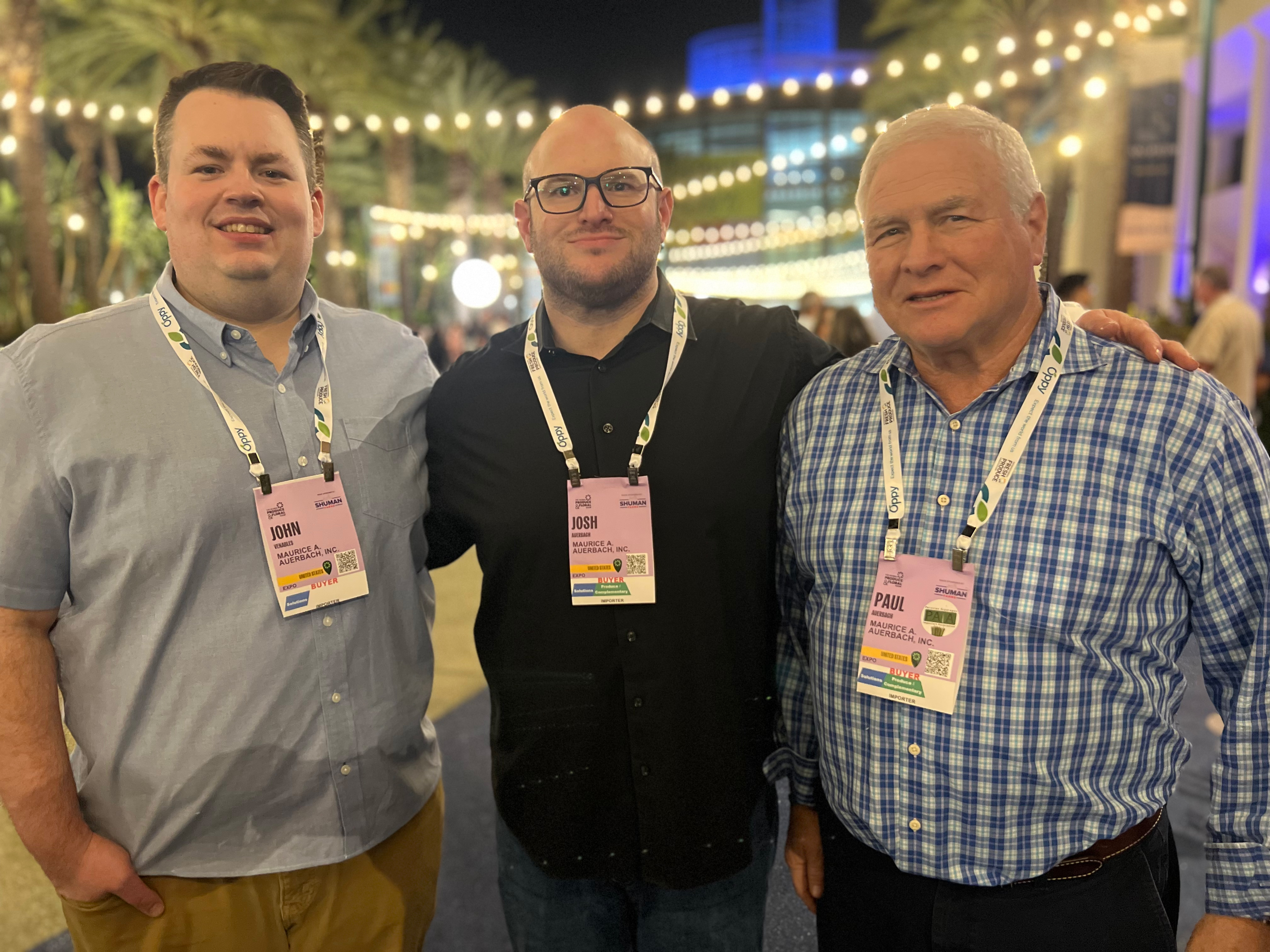 John Venables, Josh Auerbach and Paul Auerbach of Maurice A. Auerbach Inc.