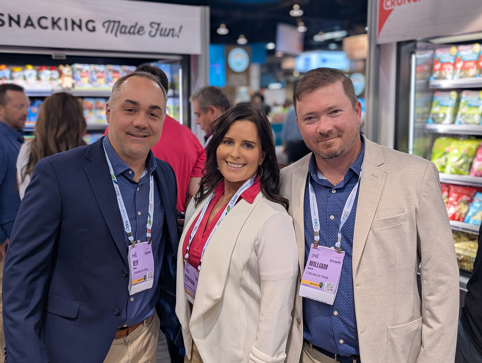Jeff Moore, Rebecca Meyers and Billy Martin of Crunch Pak.