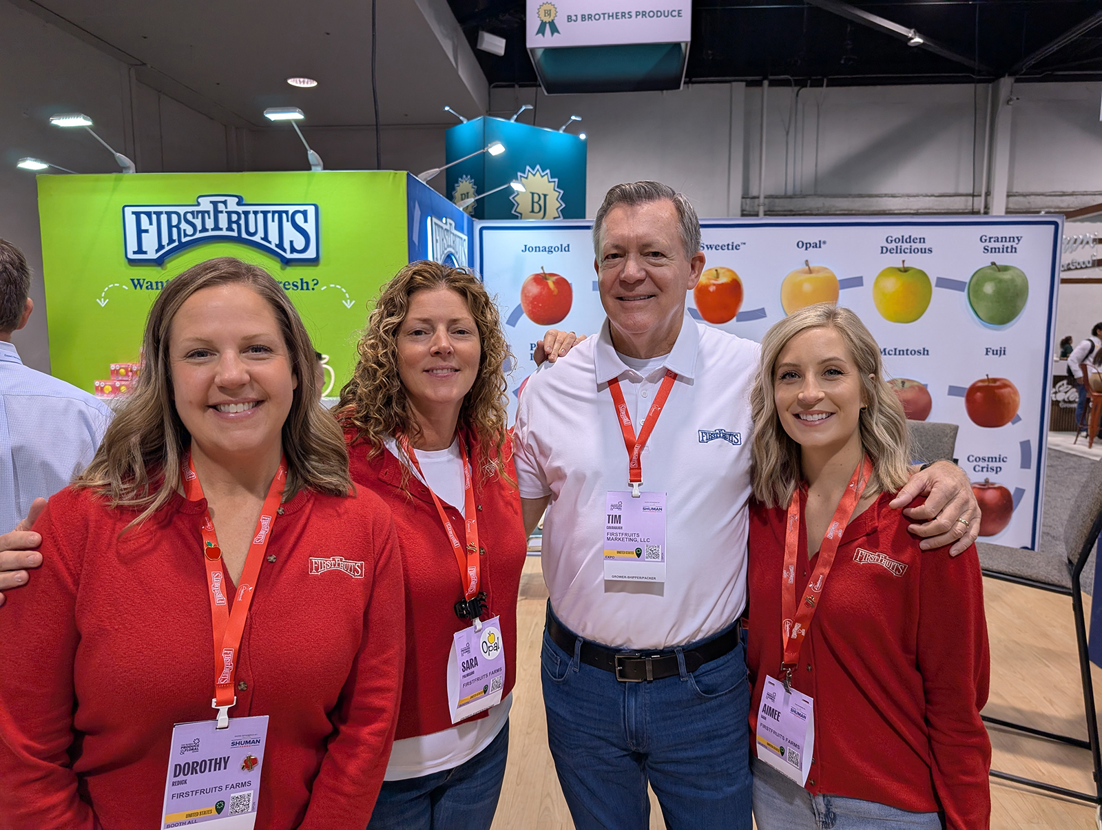 Dorothy Redick, Sara Palmisano, Tim Cavanaugh and Aimee Bach of FirstFruits Farms.