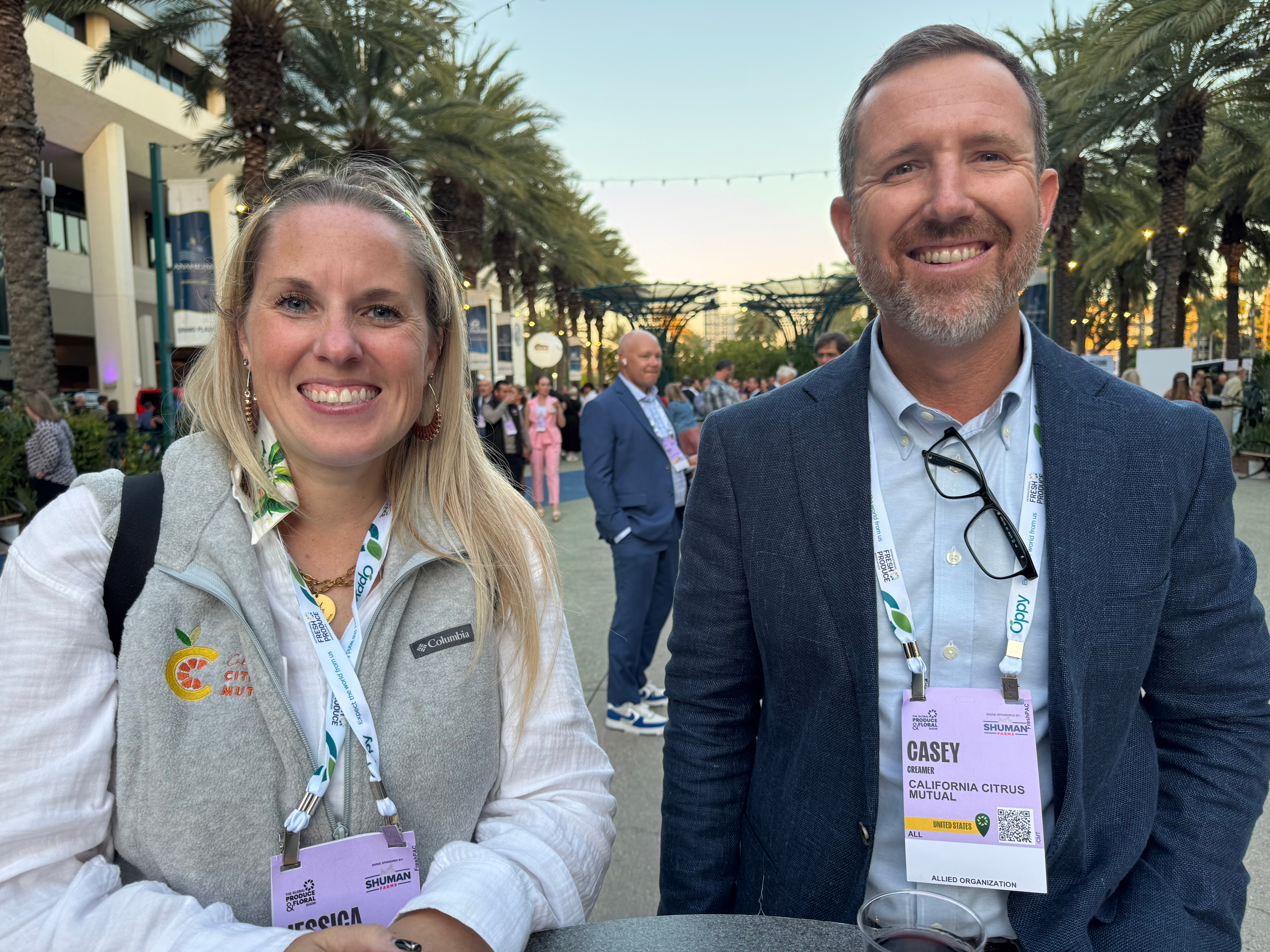 Jessica Gravitt and Casey Creamer of California Citrus Mutual.