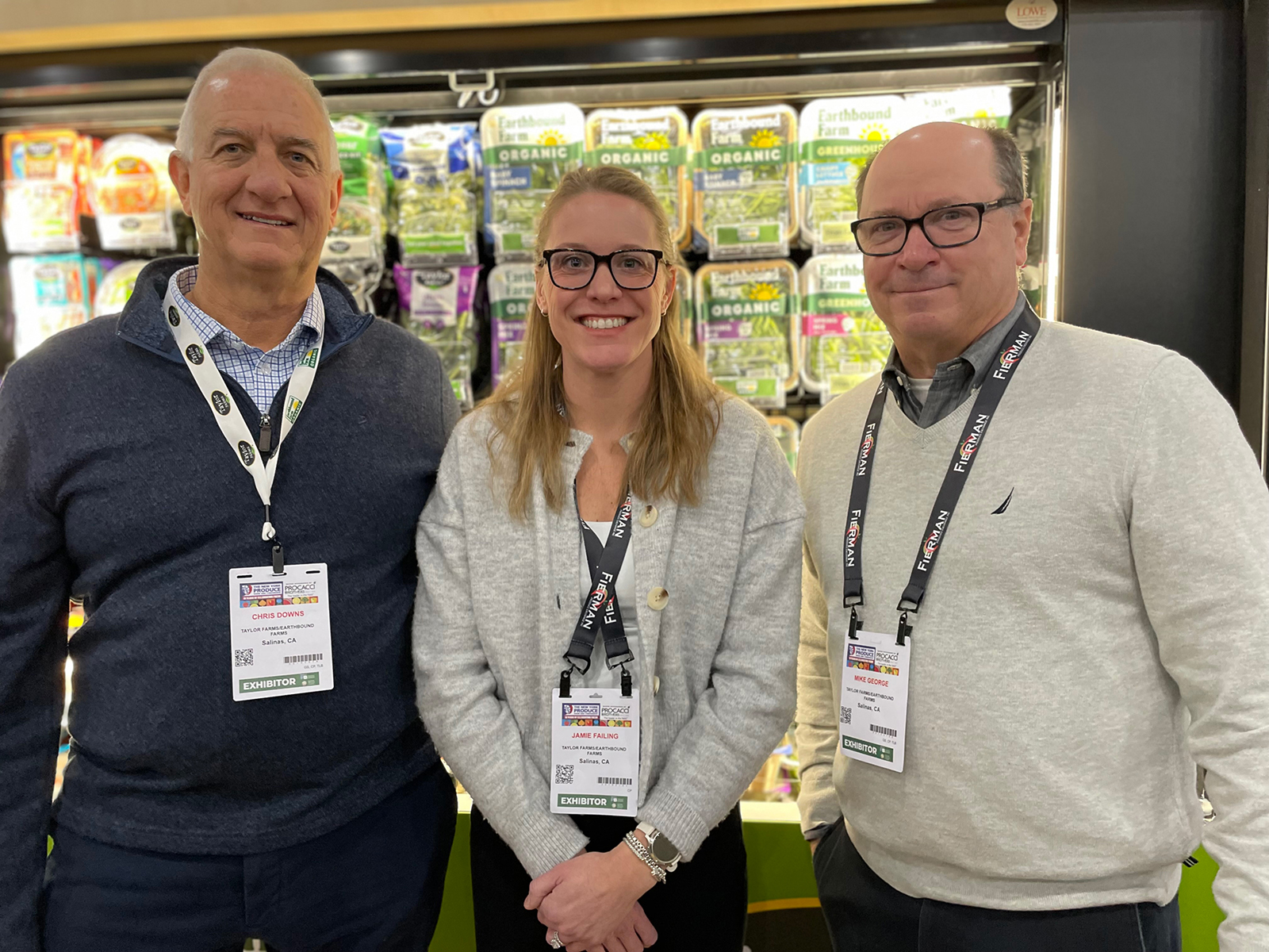 Chris Downs, Jaime Failing and Mike George of Taylor Farms/Earthbound Farms.