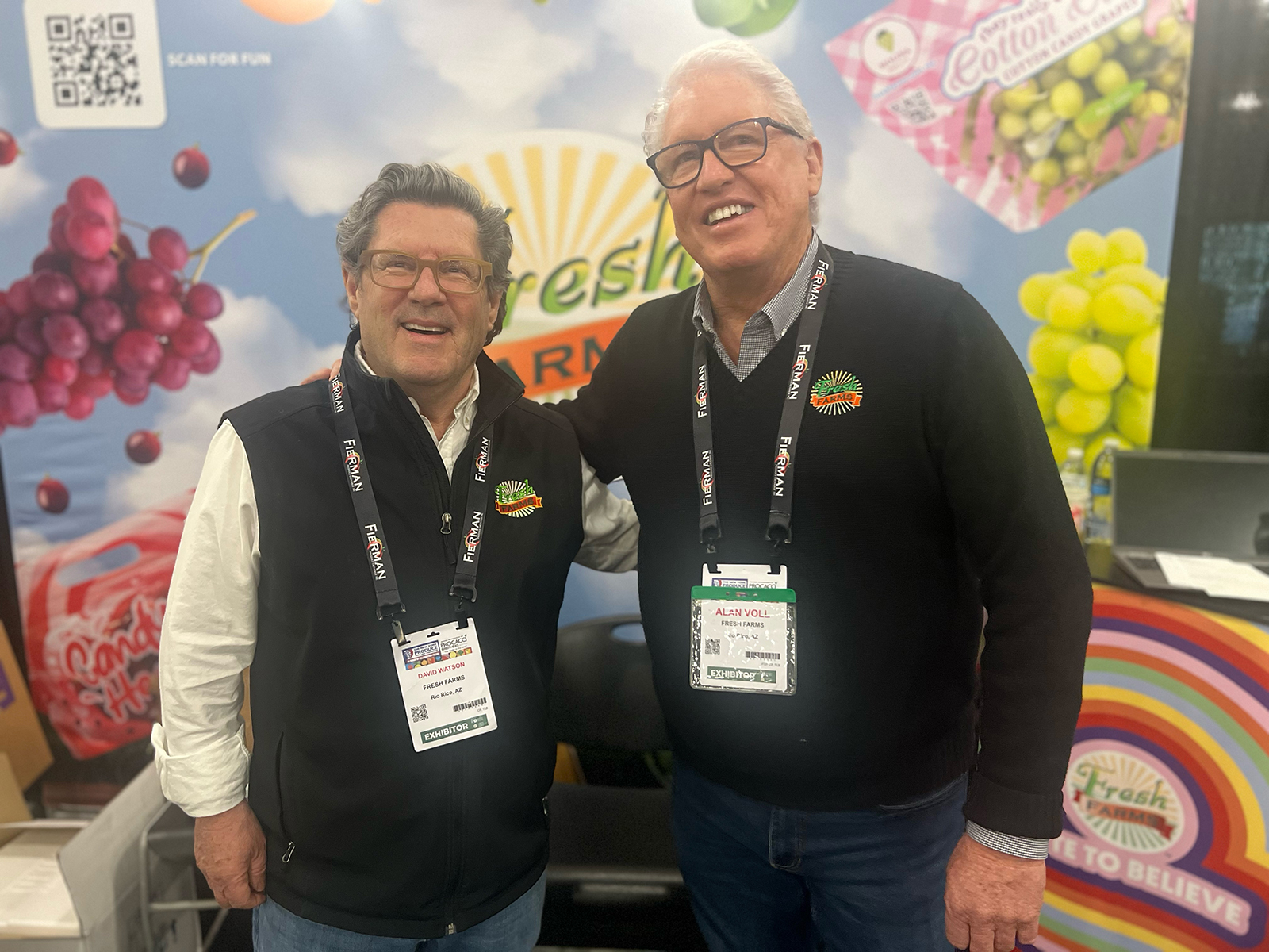 At the Fresh Farms booth were Dave Watson and Al Voll.