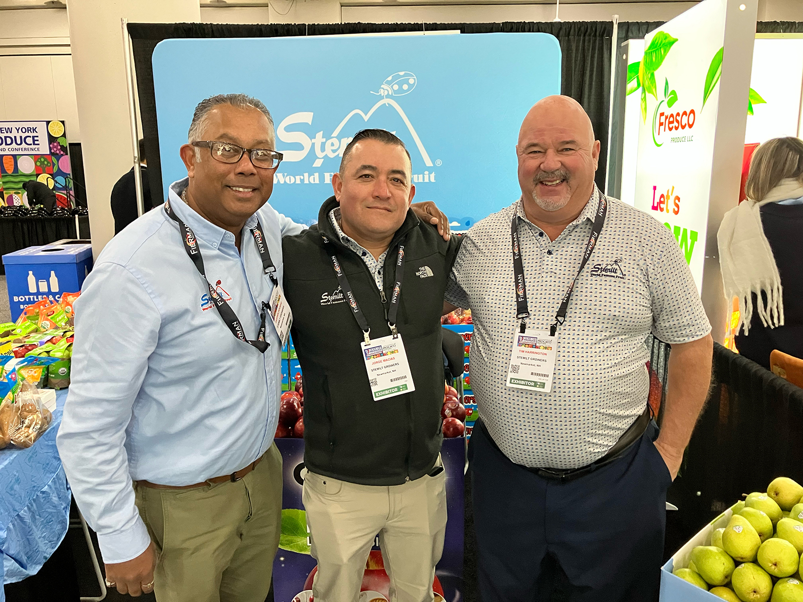 Dashan Dookhu, Jorge Macias and Tim Harrington of Stemilt Growers. 