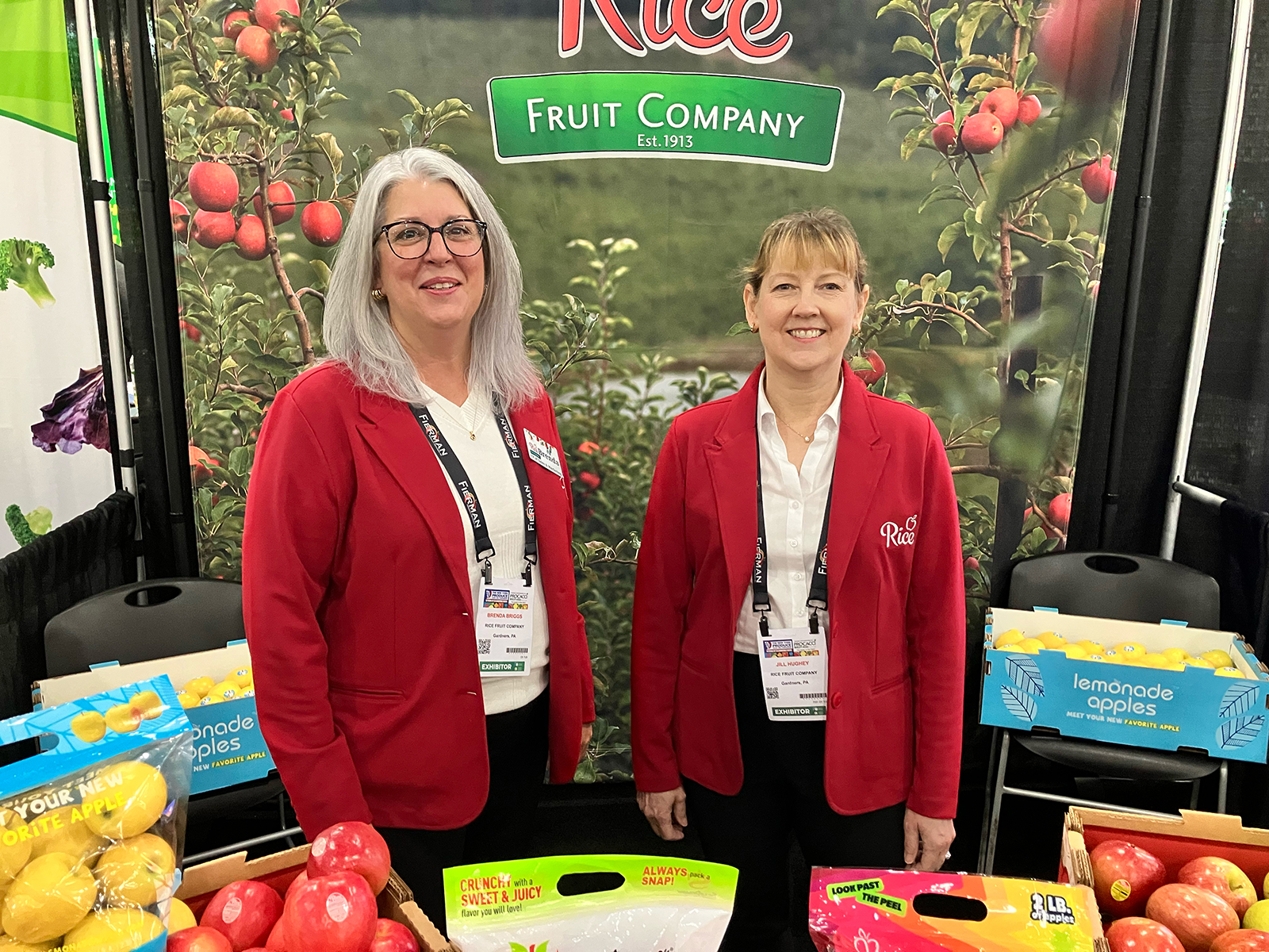 Brenda Briggs and Jill Hughey of Rice Fruit Co. 