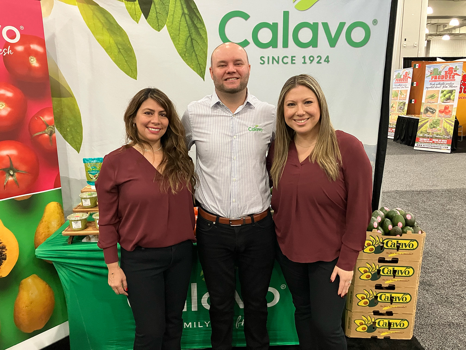 Irene Amezaga, Eric Eason and Anna Kirsch of Calavo. 