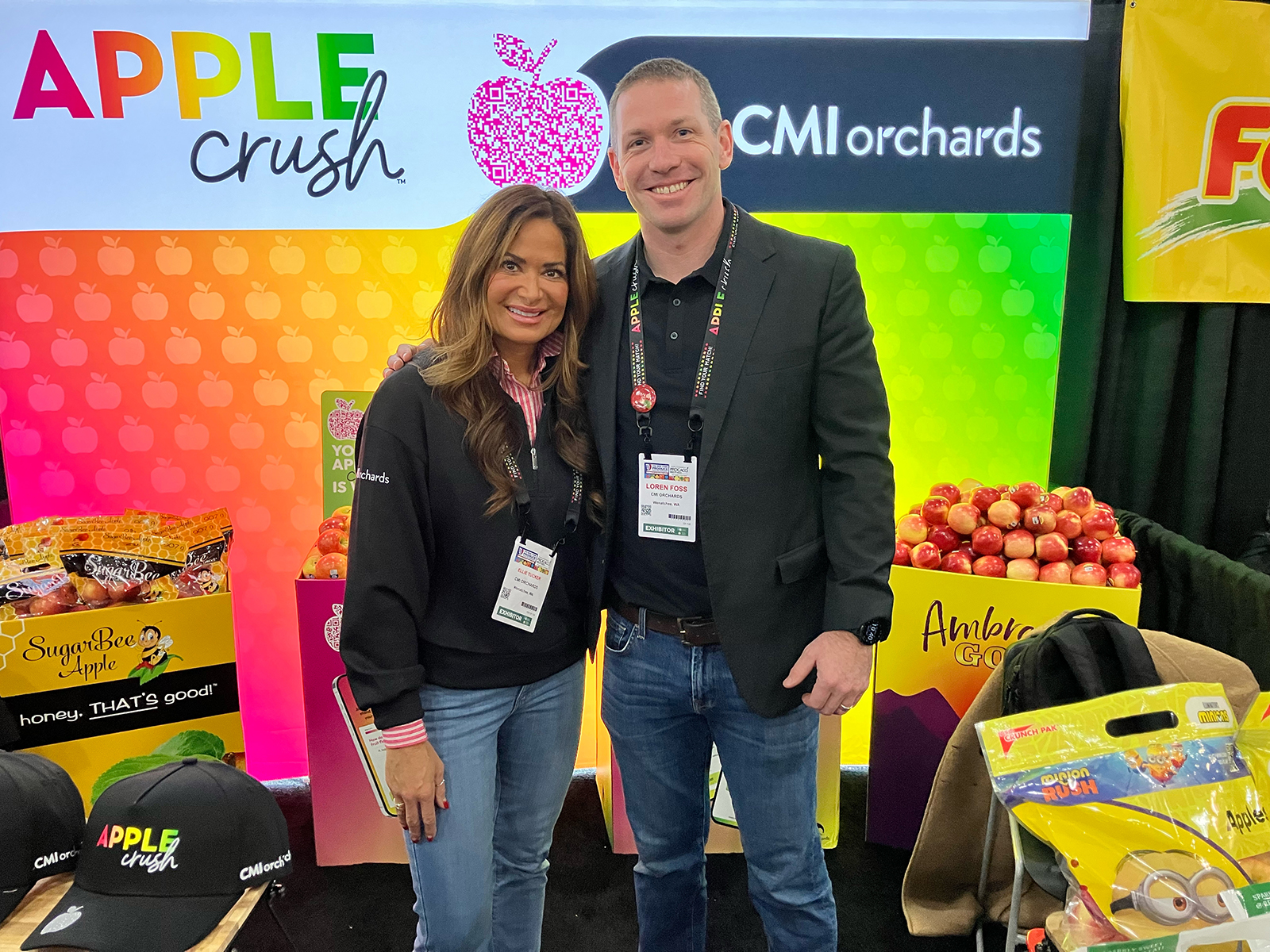 Ellie Tucker and Loren Foss of CMI Orchards. 