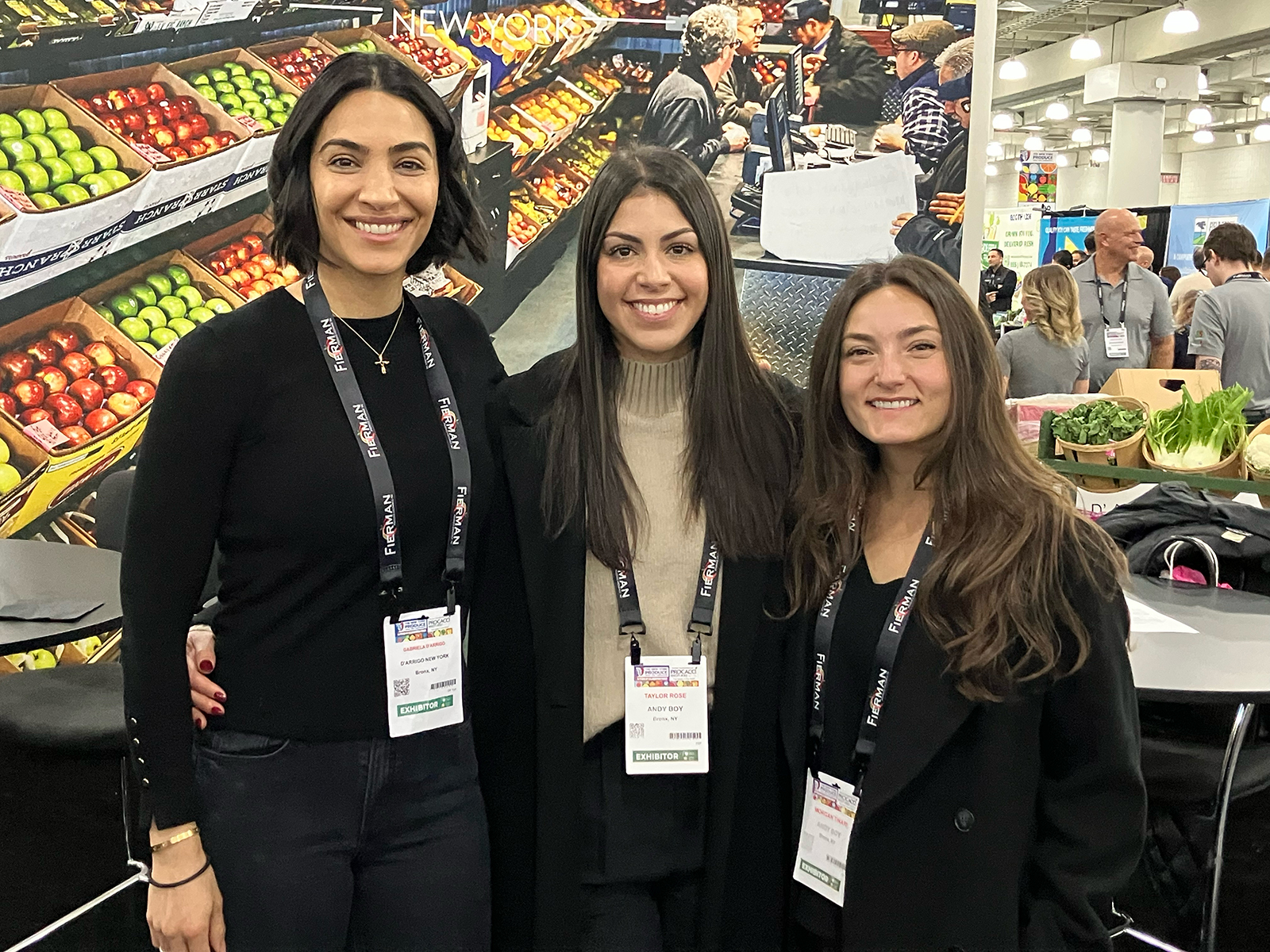Gabriela D’Arrigo of D’Arrigo New York with Taylor Rose and Morgan Tinari of Andy Boy. 