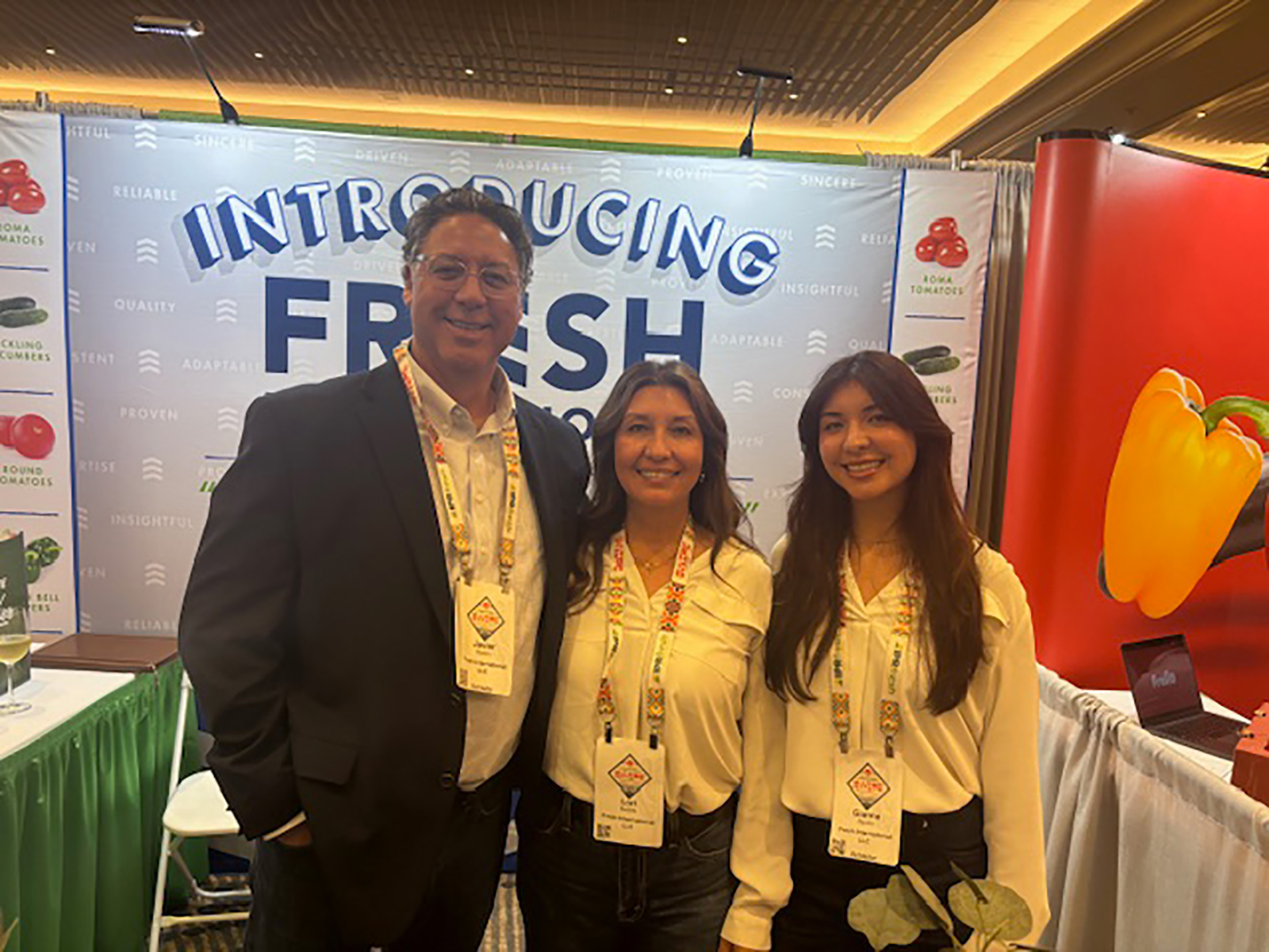 Javier Badillo, Lori Badillo and Gianna Badillo with Fresh International LLC.