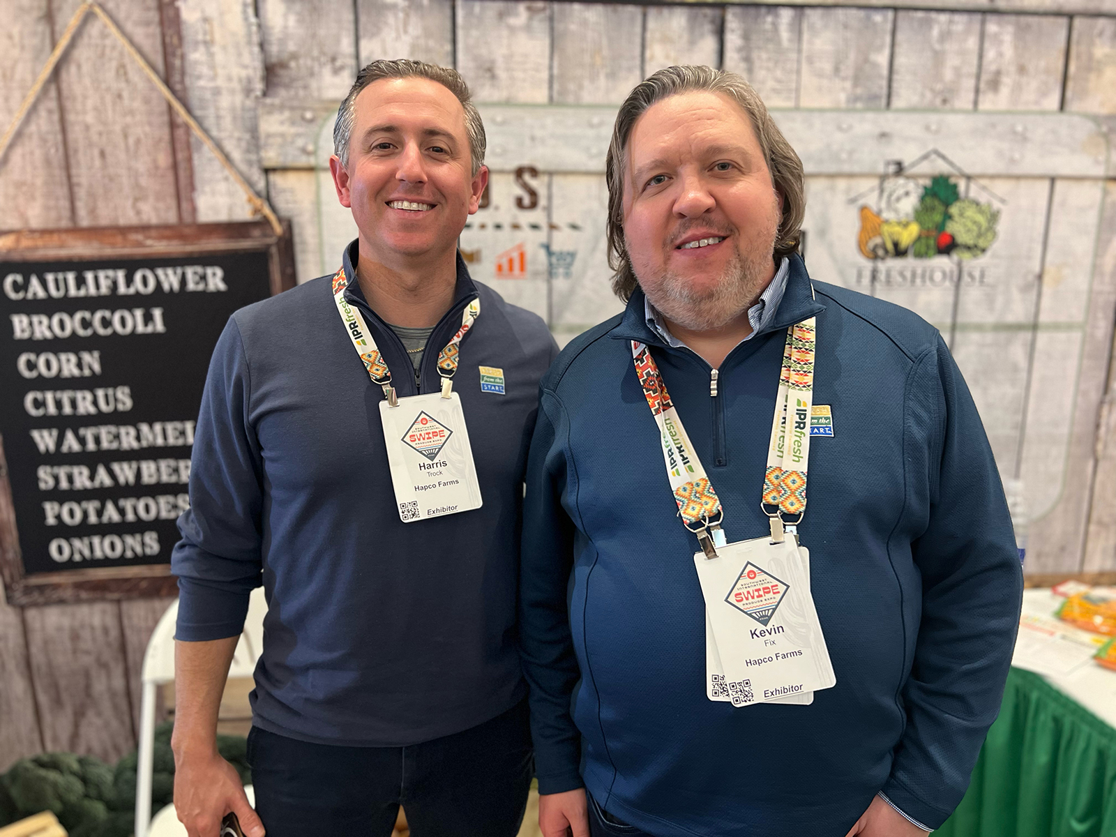 Harris Trock and Kevin Fix of Hapco Farms.