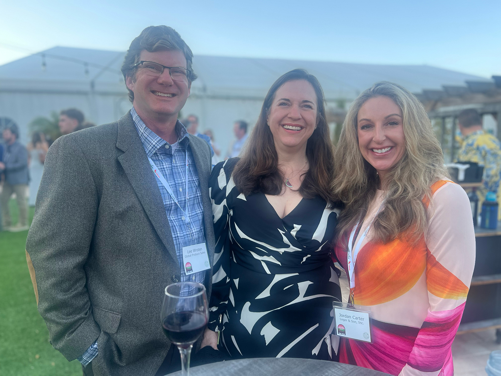 Lee and Debra Wroten of Global Produce Sales with Jordan Carter of Leger & Son.