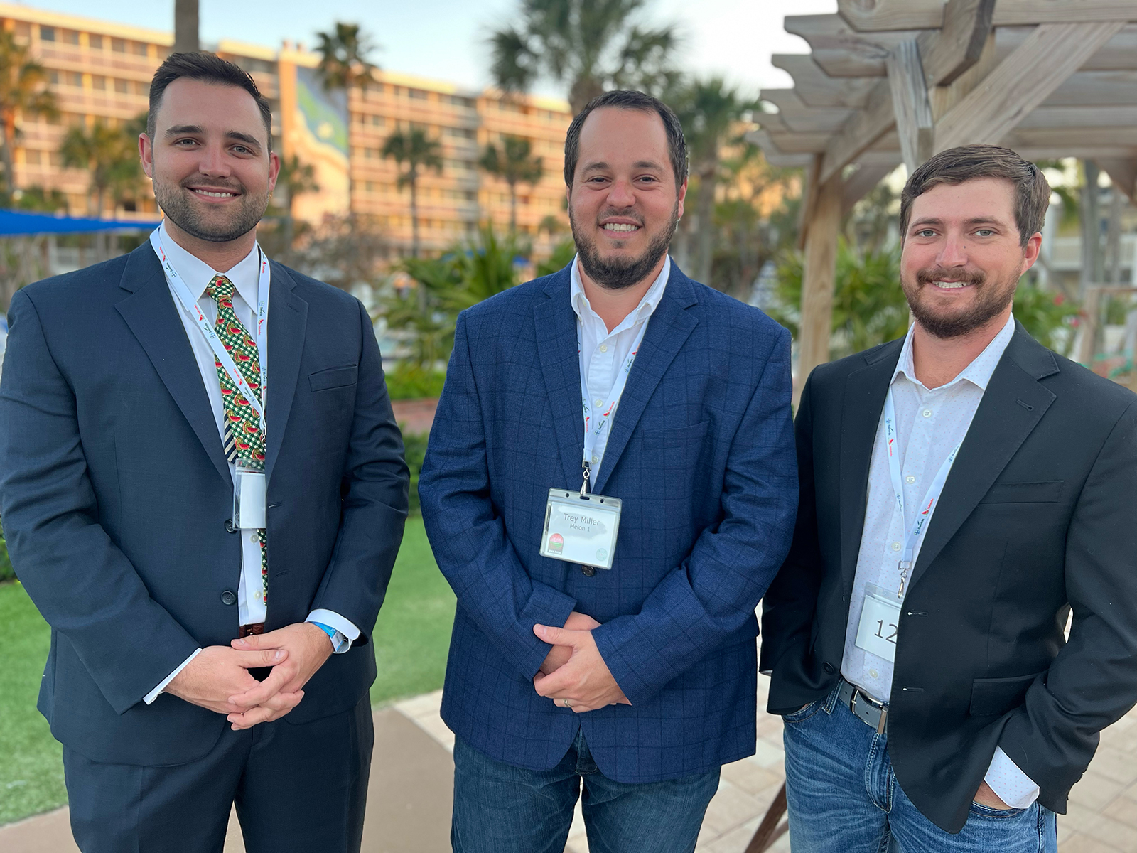 Case Emerson with Trey Miller and Chad Chastain of Melon 1.