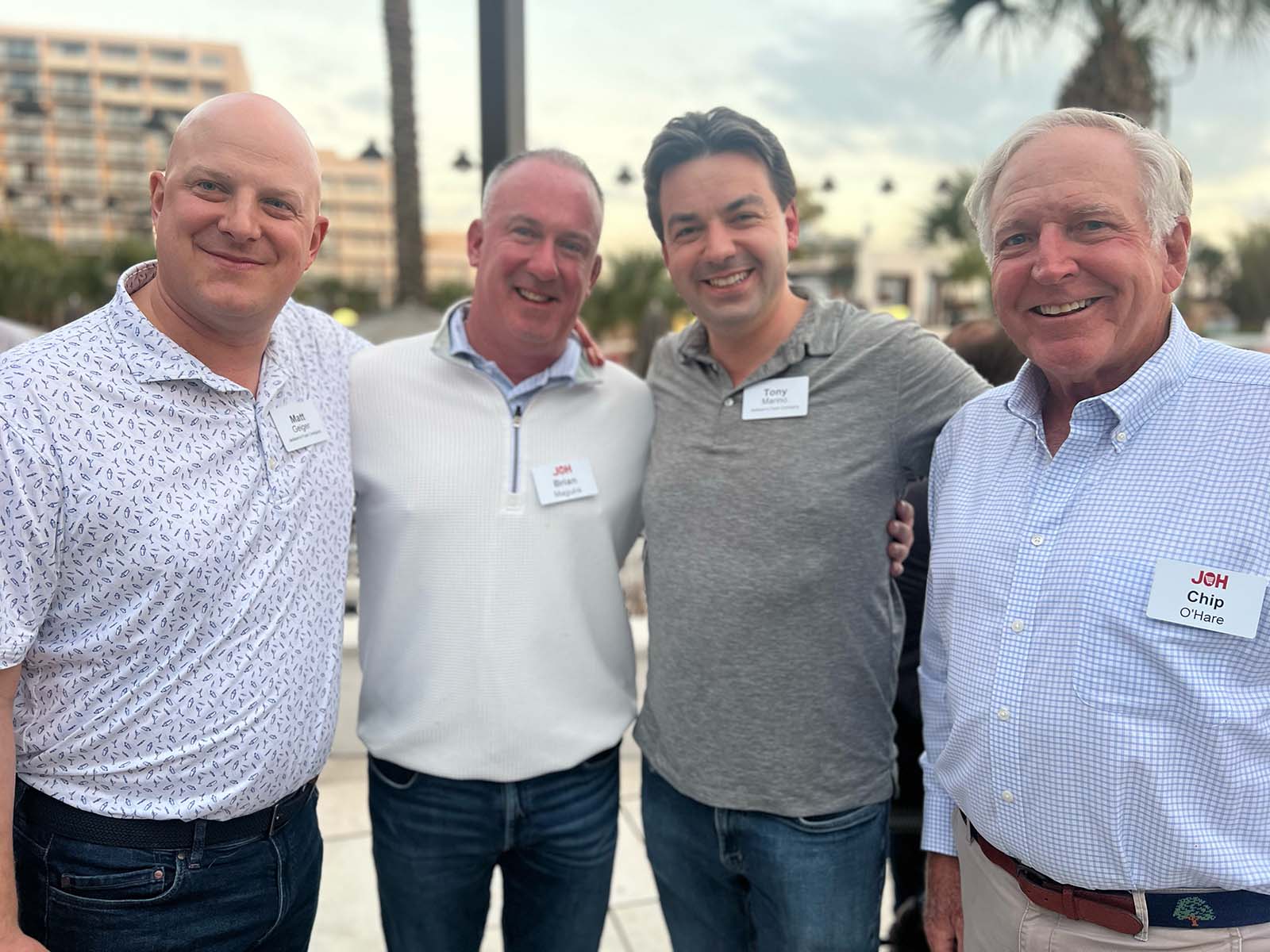 Matt Geiger of Jackson’s Food Co., Brian Maguire of JOH, Tony Marino of Jackson’s Food Co. and Chip O’Hare of JOH.