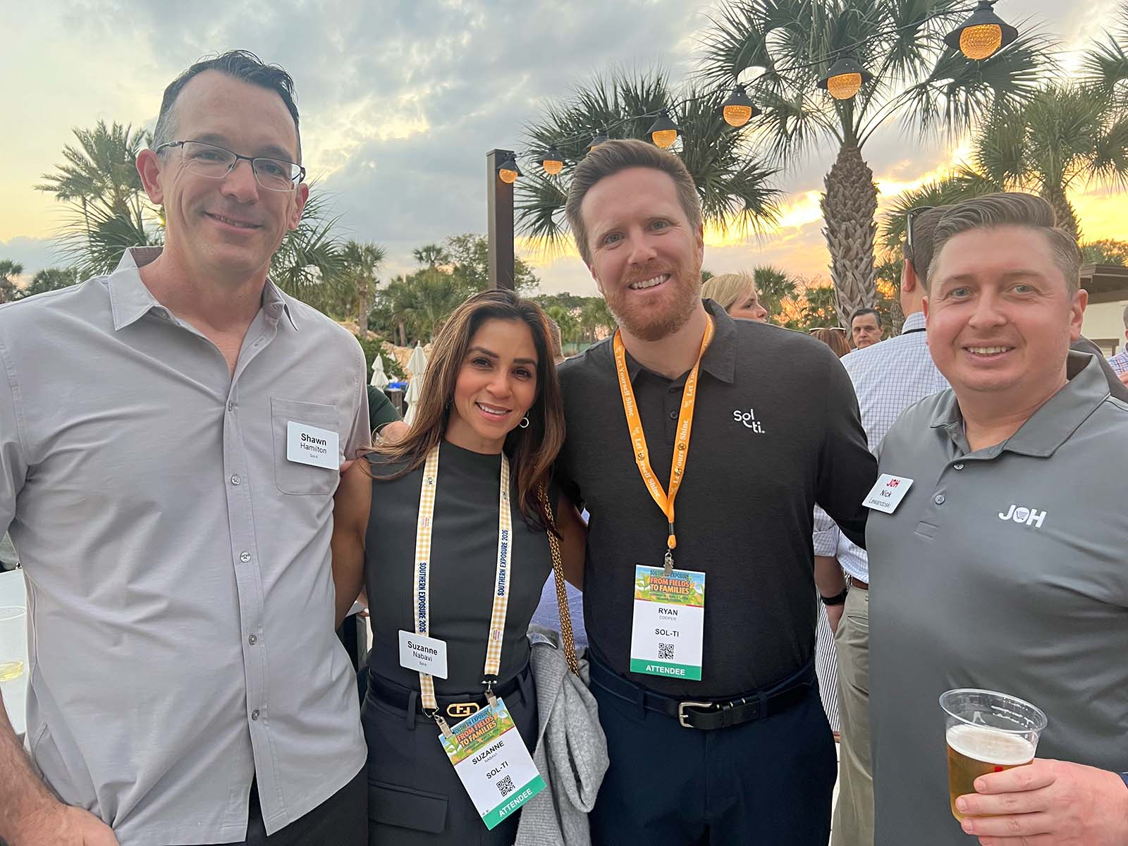 Shawn Hamilton, Suzanne Nabavi and Ryan Cooper of Sol-ti with Nick Lewandowski of JOH.