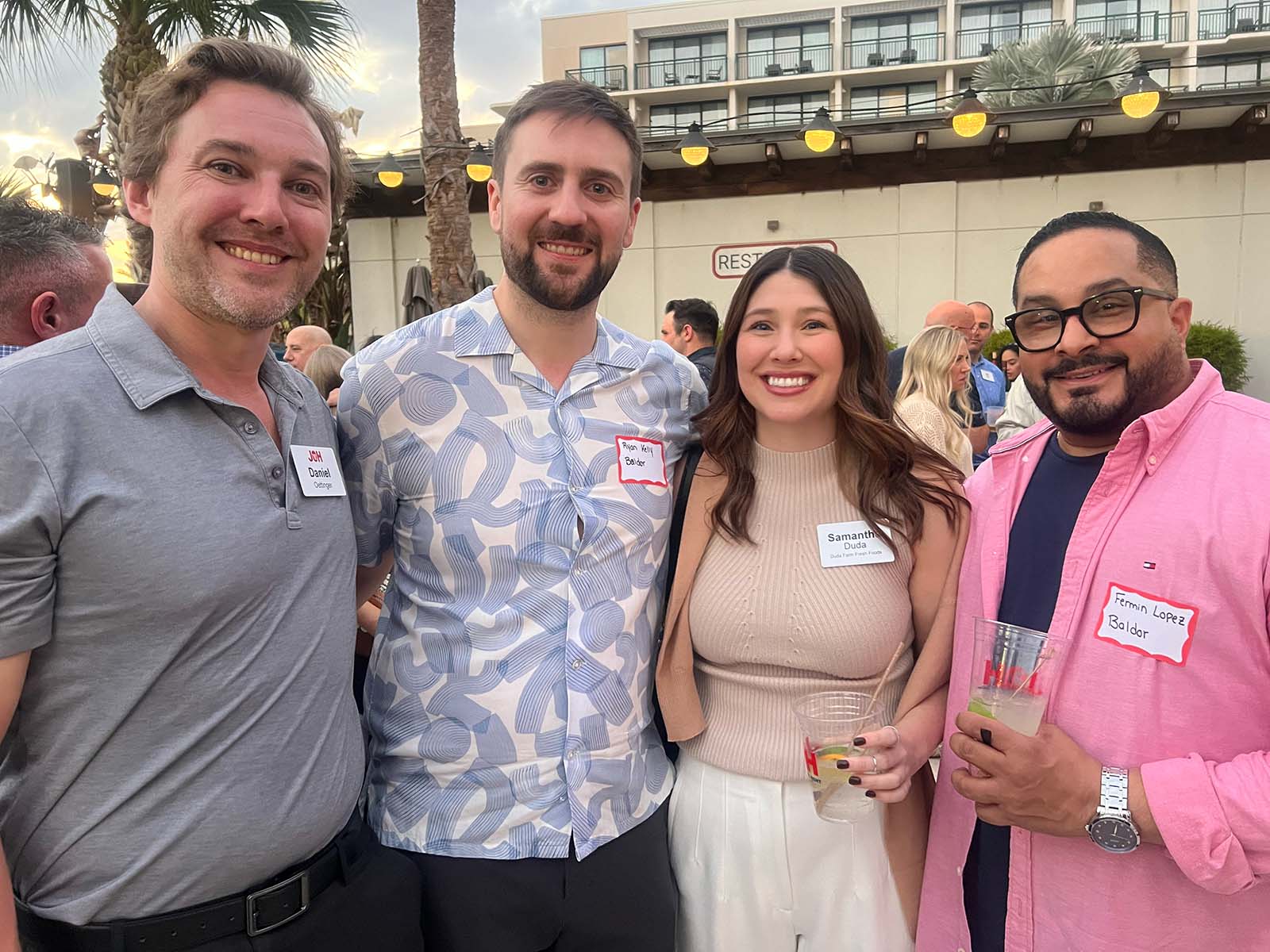 Dan Oettinger of JOH, Ryan Kelly of Baldor, Sam Duda of Duda Farm Fresh Foods and Fermin Lopez of Baldor.