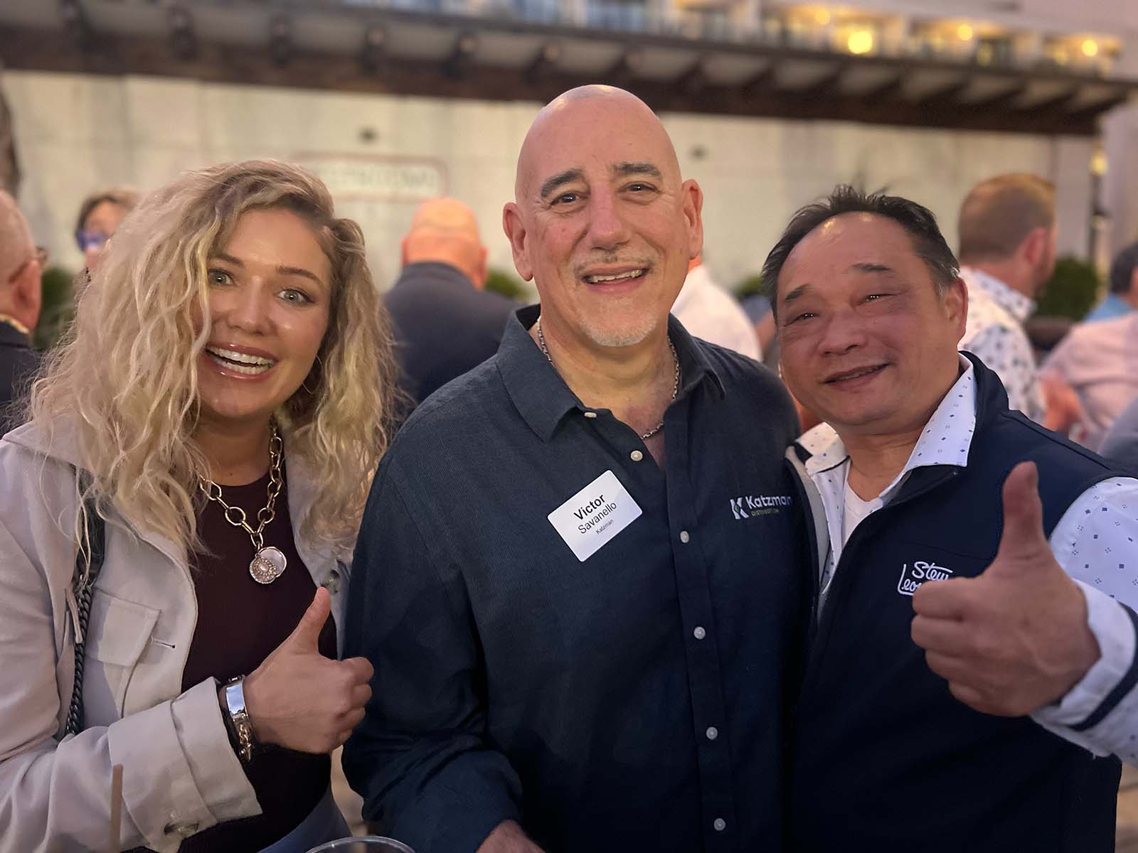 Lana Masiuk of Arctic Apples, Vic Savanello of Katzman and Charles Yeh of Stew Leonard’s.