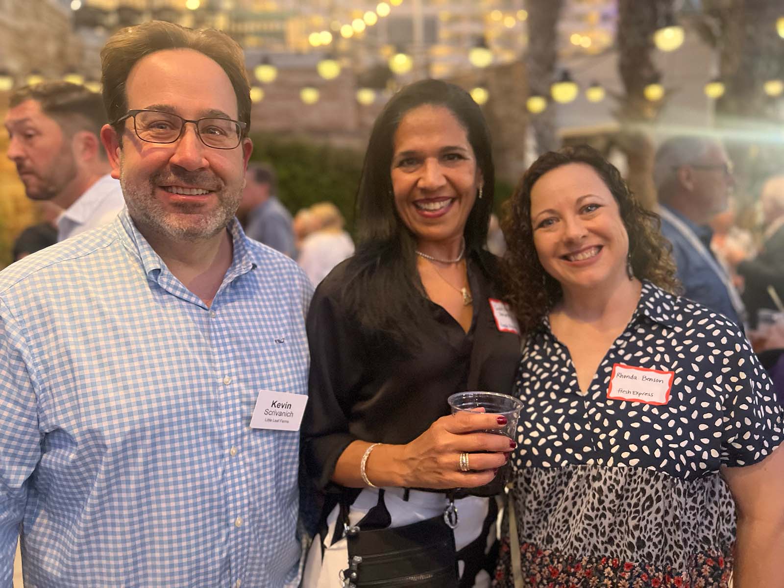 Kevin Scrivanich of Little Leaf Farms with Gabriela Schrenk and Rhonda Benson of Fresh Express.