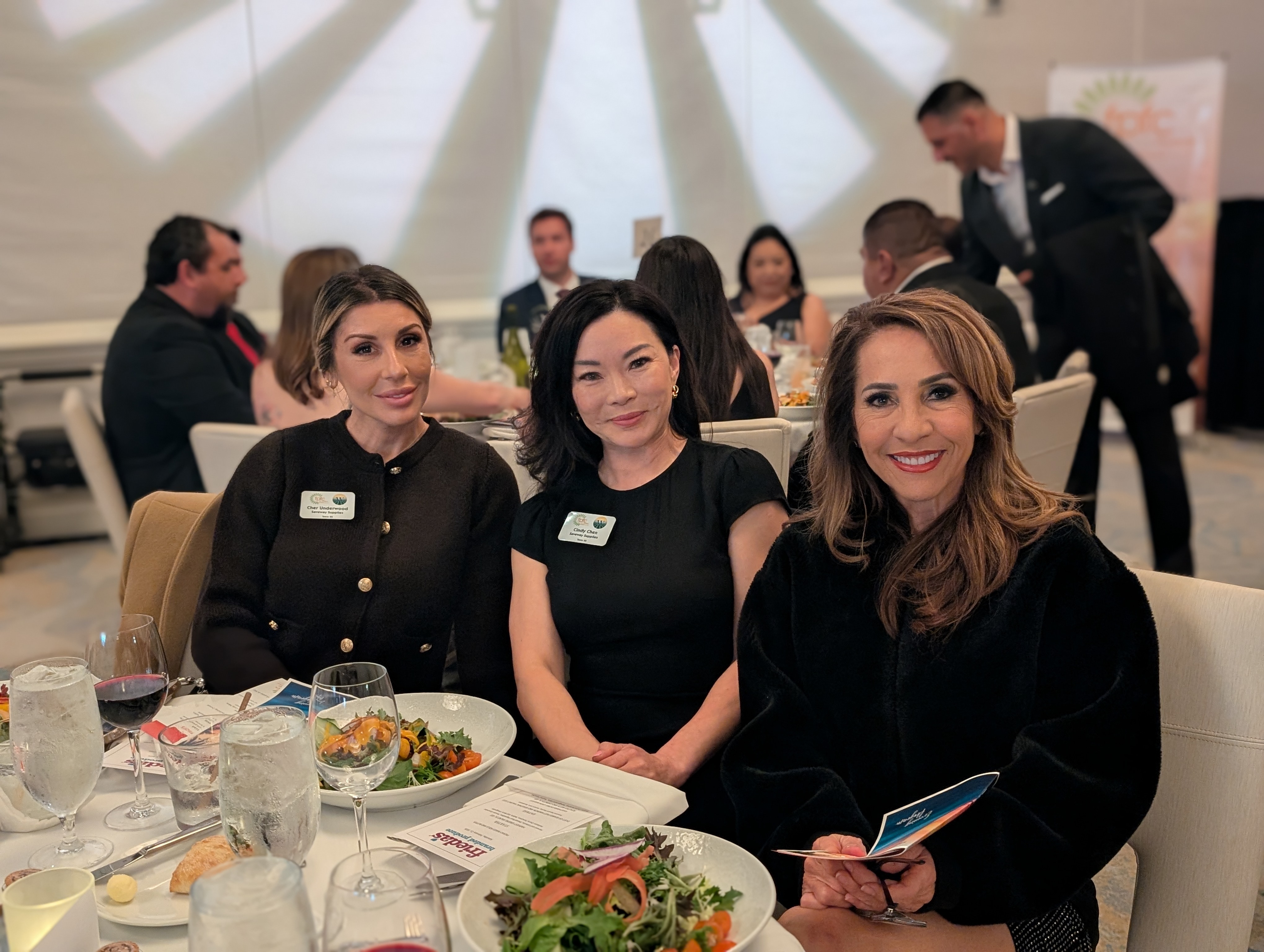 Cher Underwood, Cindy Chen and Carol Arredondo of Saveway Supplies.
