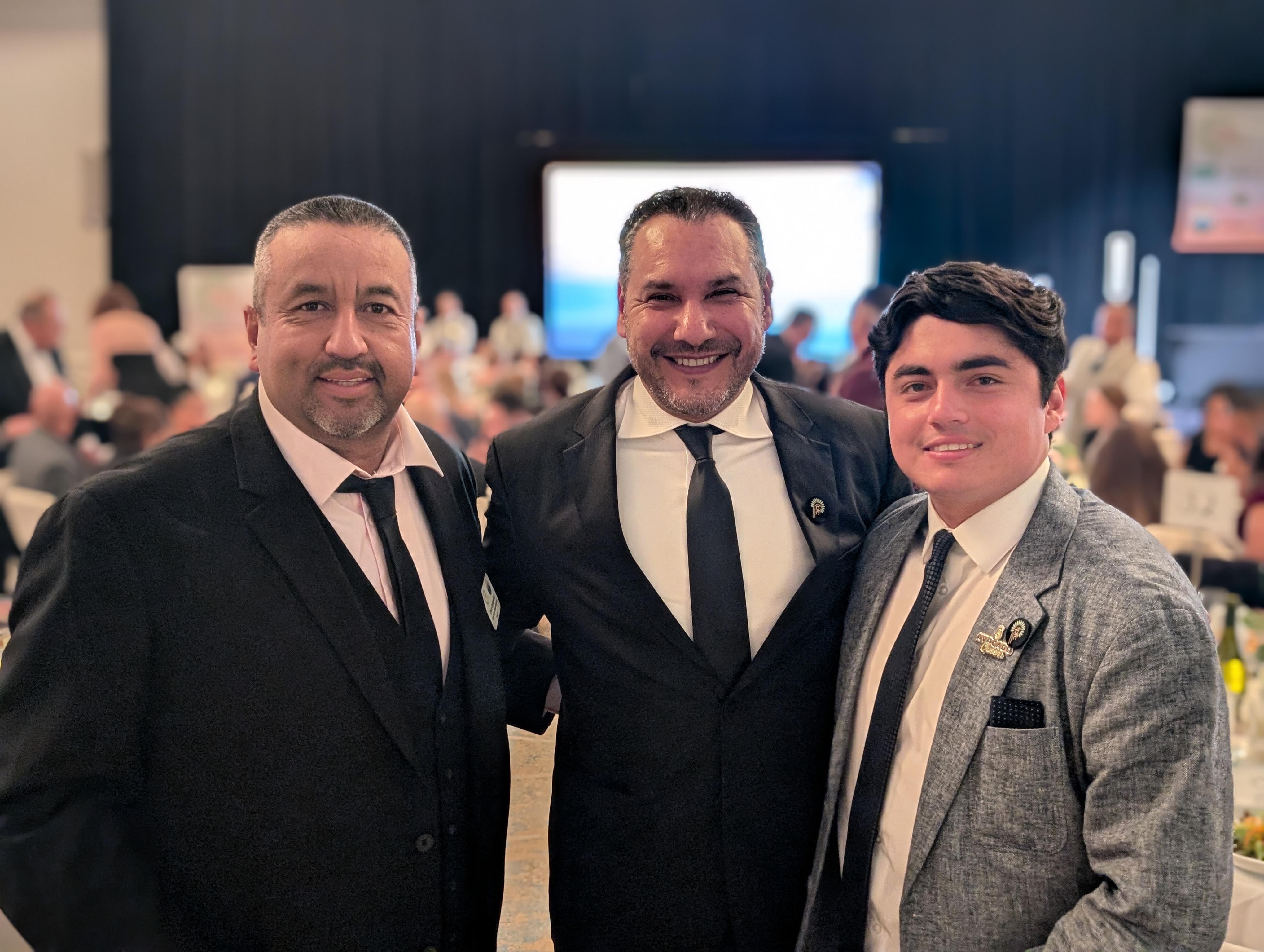 Erick Coronado of Avocados from Mexico with Eddie Martinez and Pablo Merienne of Avocado Queen.
