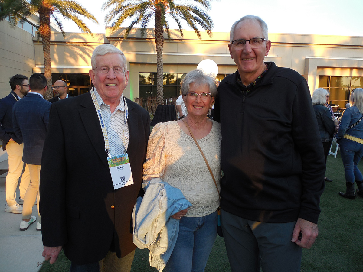 Frank Swanson, retired from U.S. Food, with Candy and Steve Pinkston, a member of the SEPC Board of Governors.