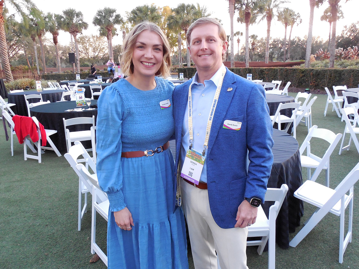 Kristin Scott of Yerecic Label with Derek Ennis of L&M Cos. Inc.