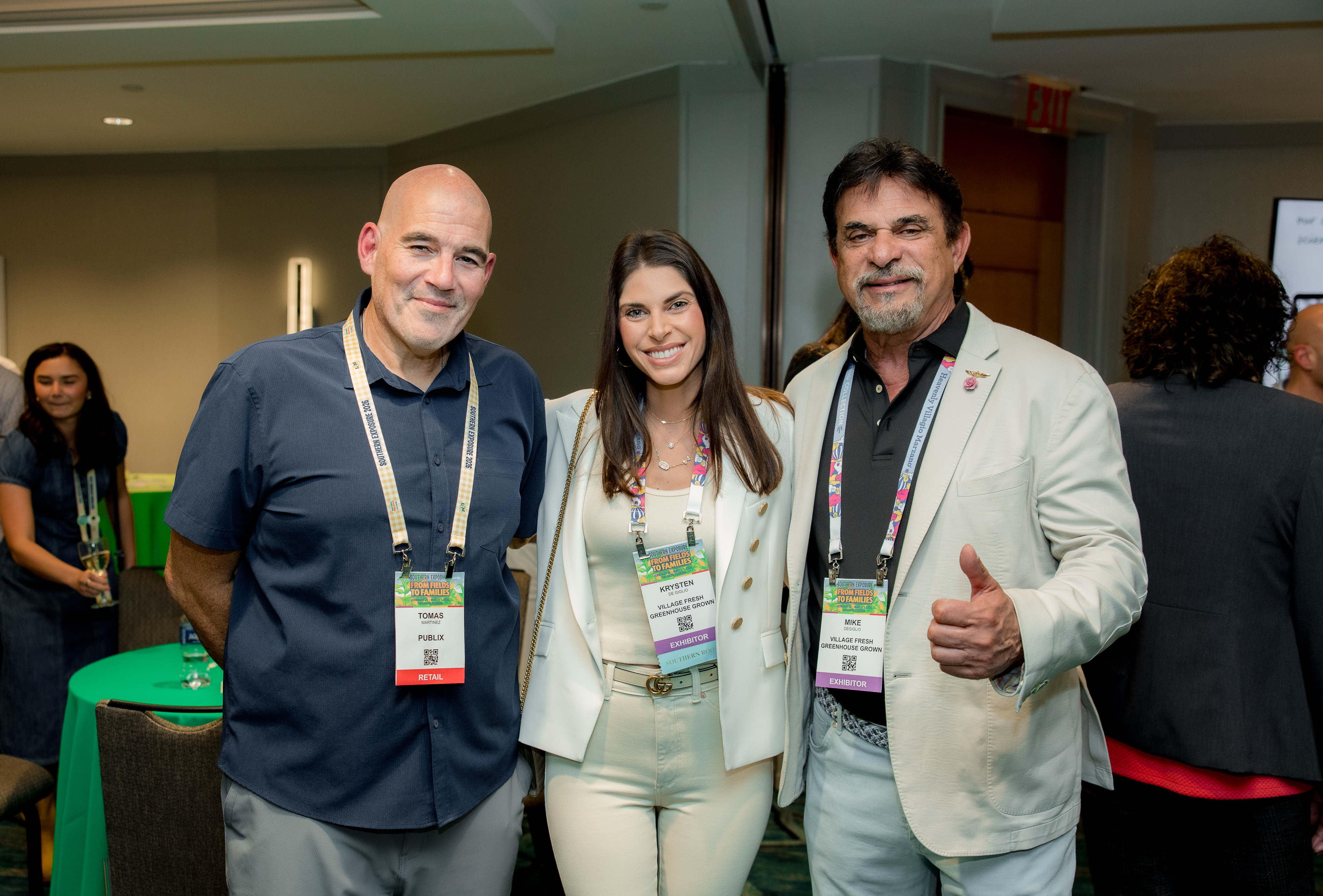 Tomas Martinez of Publix with Krysten DeGiglio and Mike DeGiglio of Village Fresh.