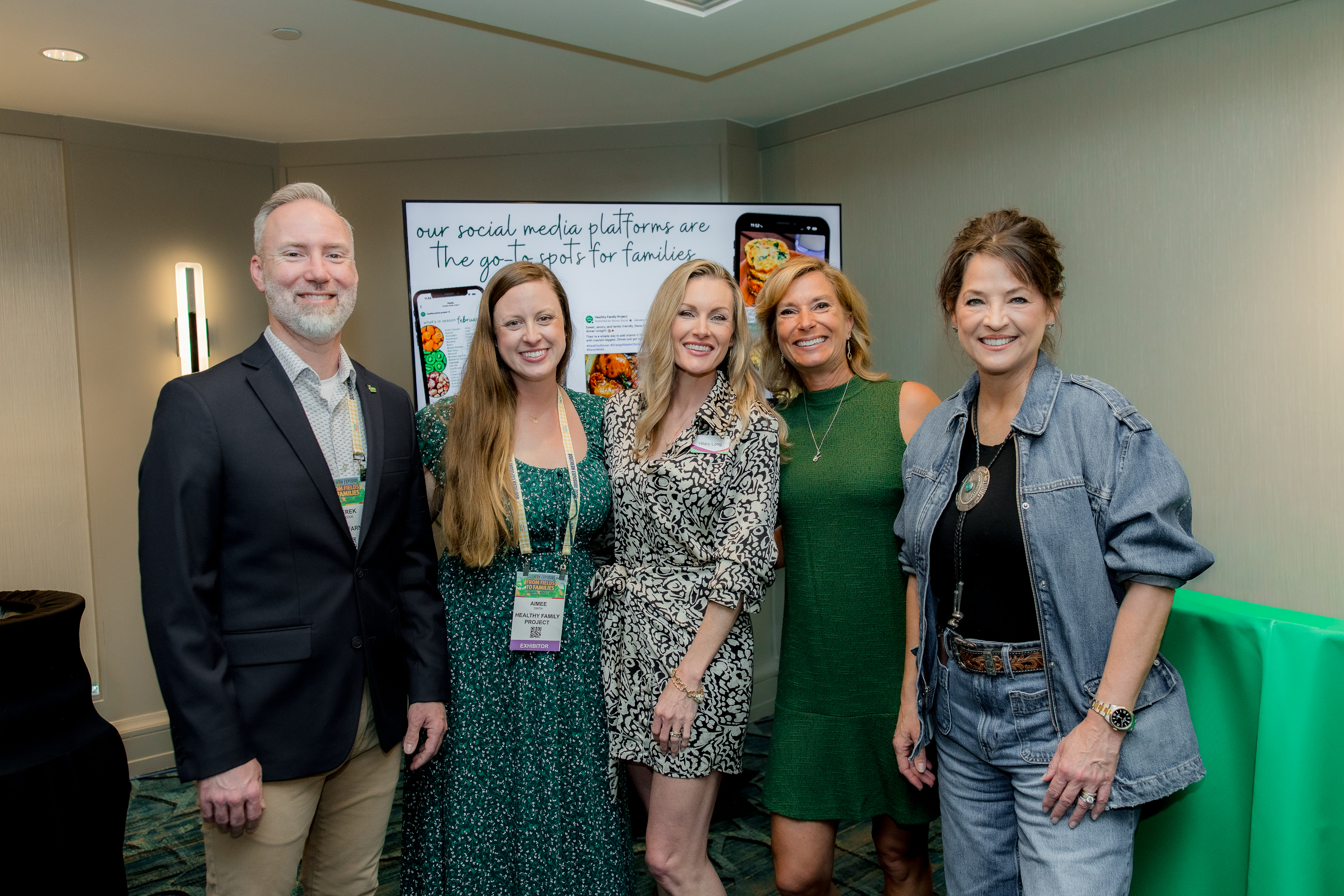 Derek Sledge of Frey Farms, Aimee Smith of HFP, Hillary Long of Frey Farms, Tracy Shaw of HFP and Lisa Proctor of Frey Farms.