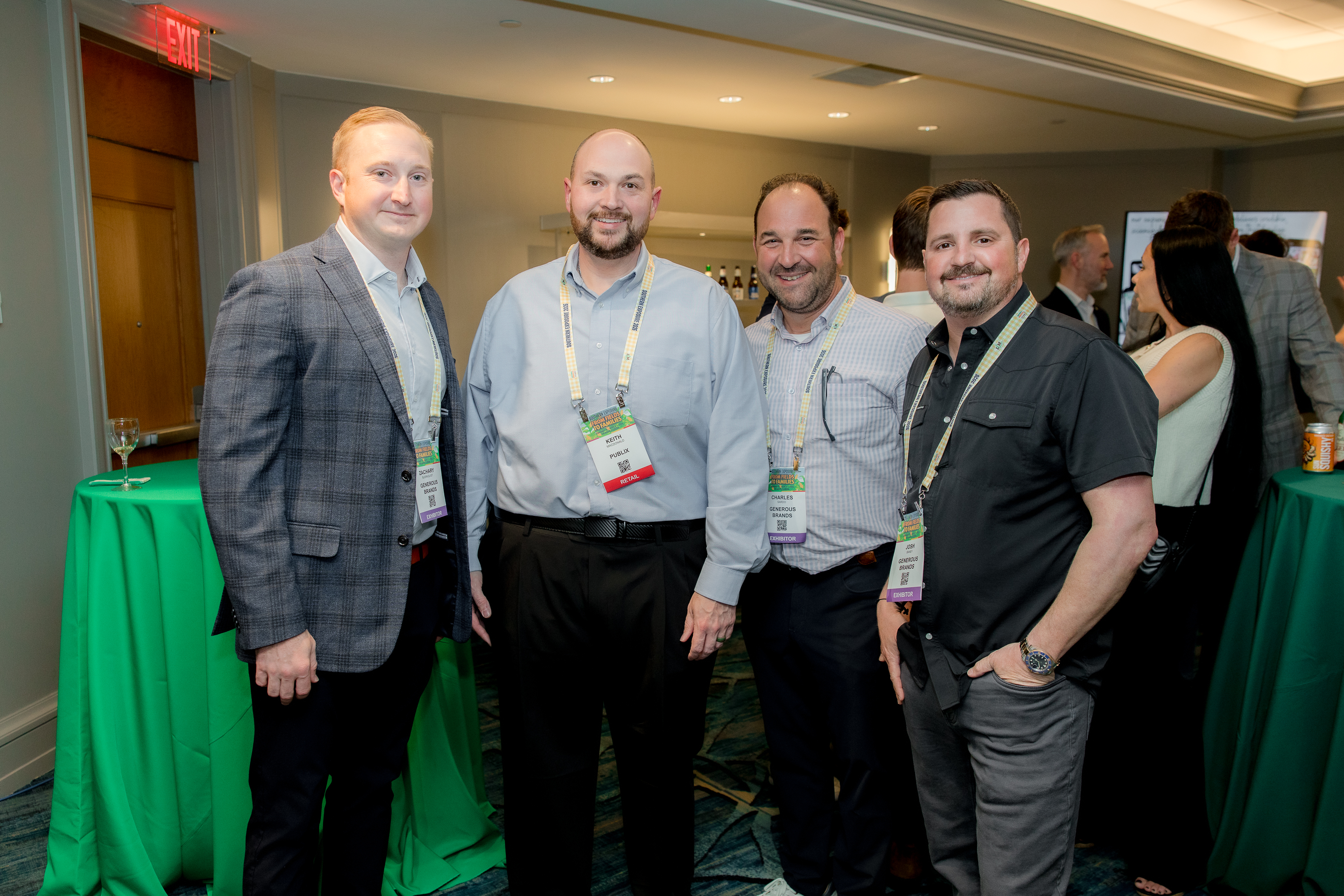 Zachary Bjorkquist of Generous Brands, Keith Macdonald of Publix, Charles Sardo and Josh Baney of Generous Brands. 