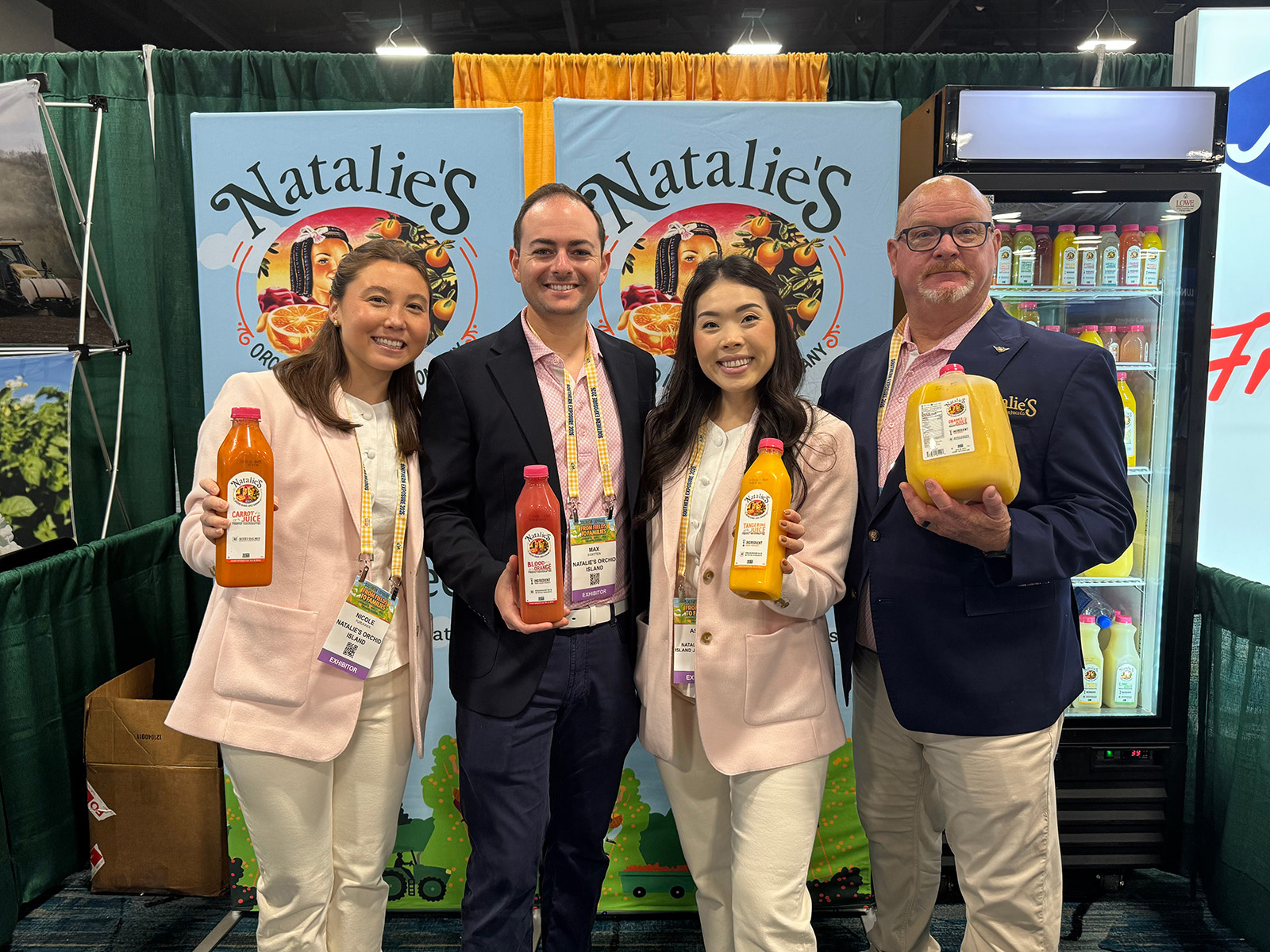 Nicole Furukawa, Max Dickstein, Ashley Lam and Larry Mitchell of Natalie’s Orchid Island.