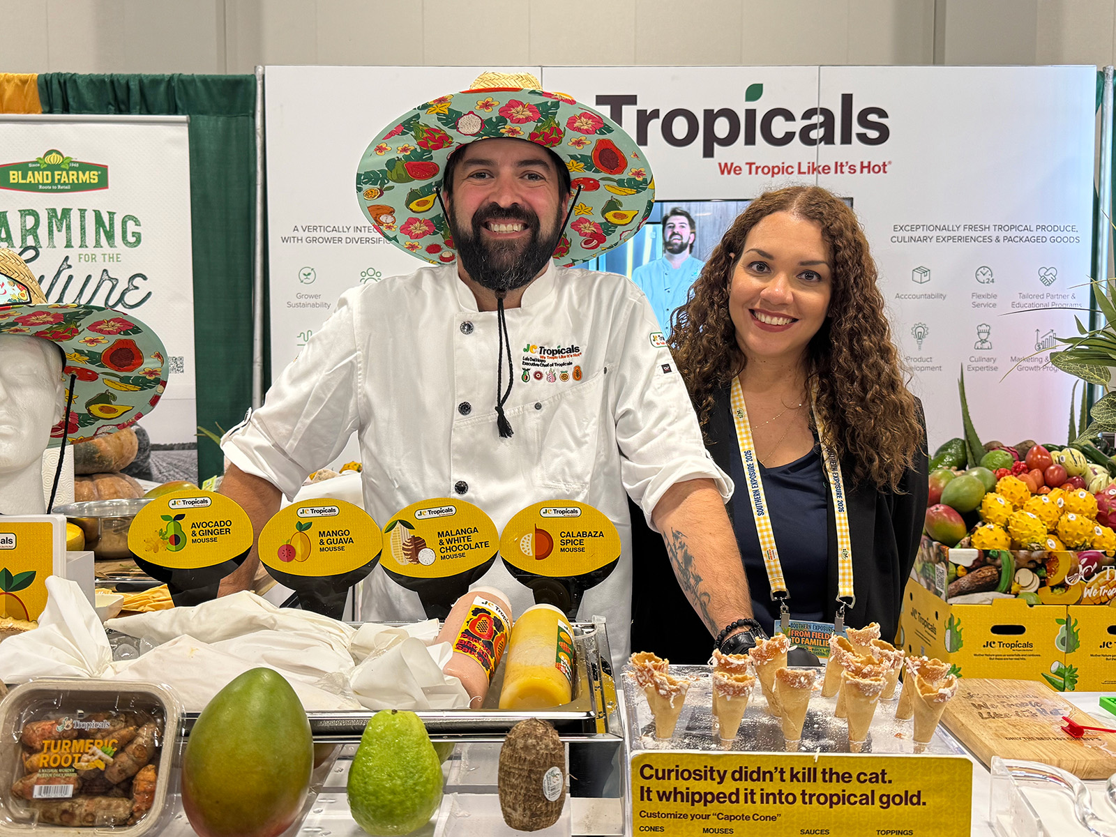 Chef Luis Del Hoyo and Denise Gomez of JC Tropicals.
