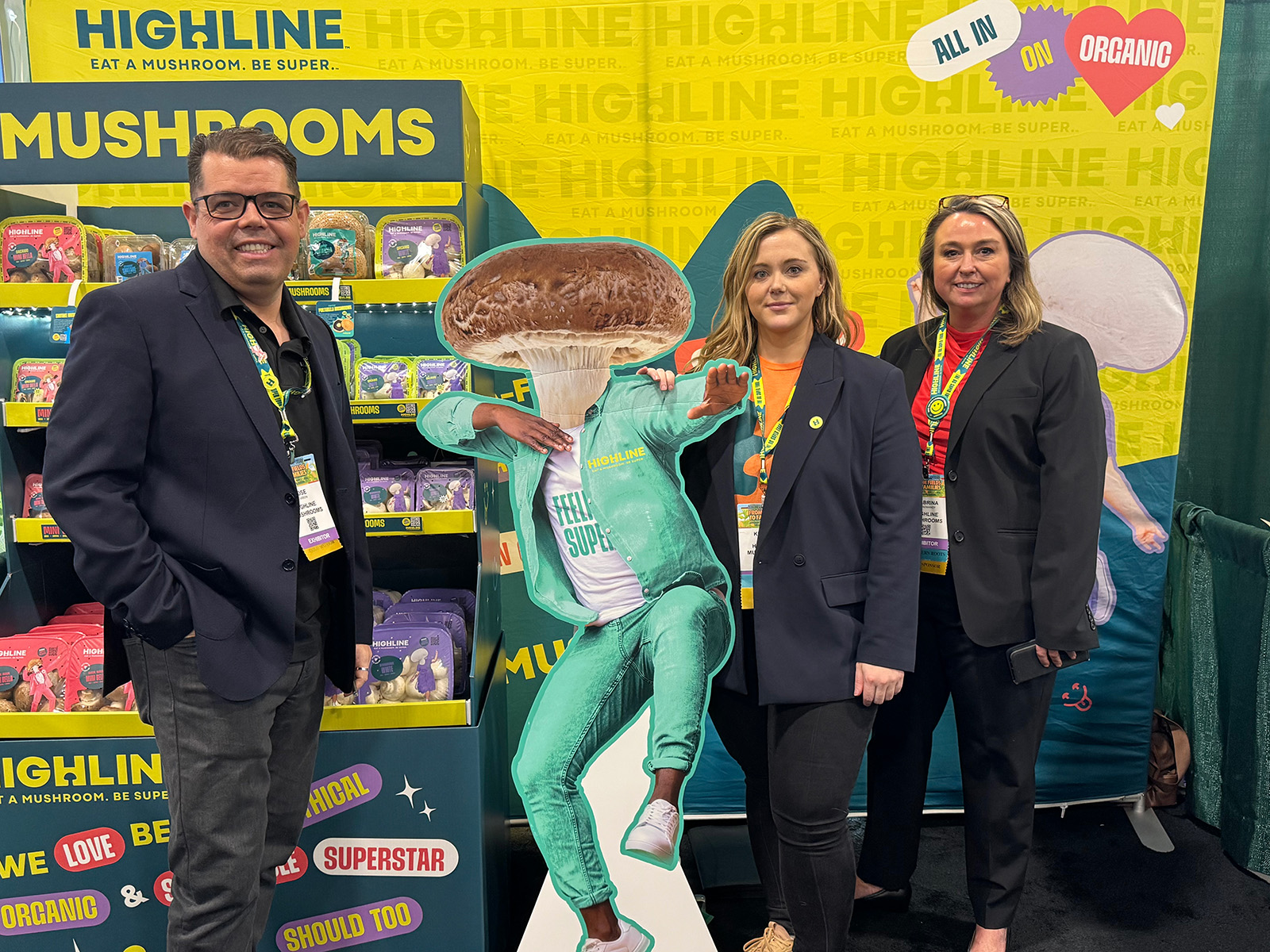 Jose Cambon, Kelsey Coon and Sabrina Pokomandy of Highline Mushrooms.
