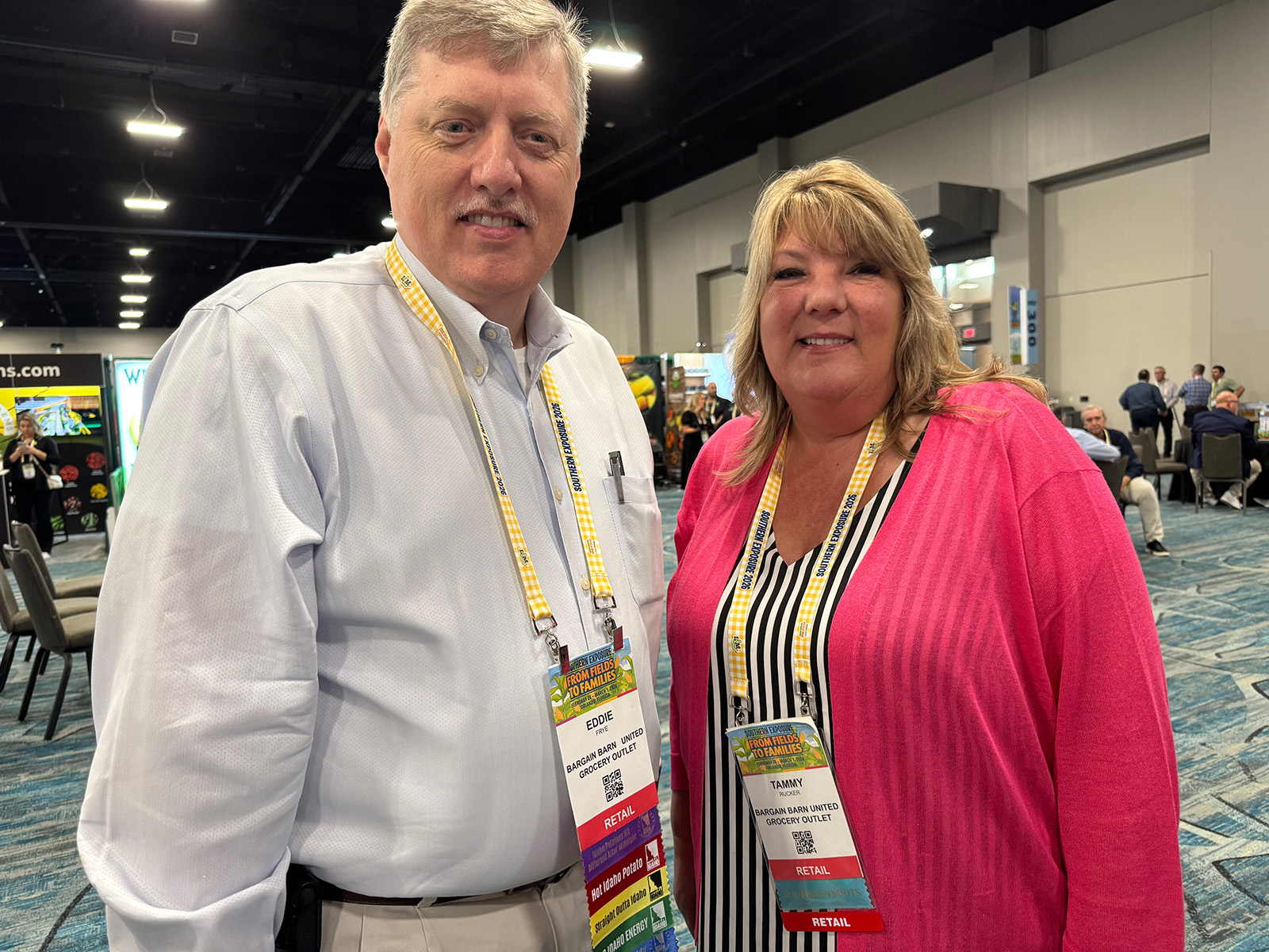 Eddie Frye and Tammy Rucker of Bargain Barn United Grocery Outlet.