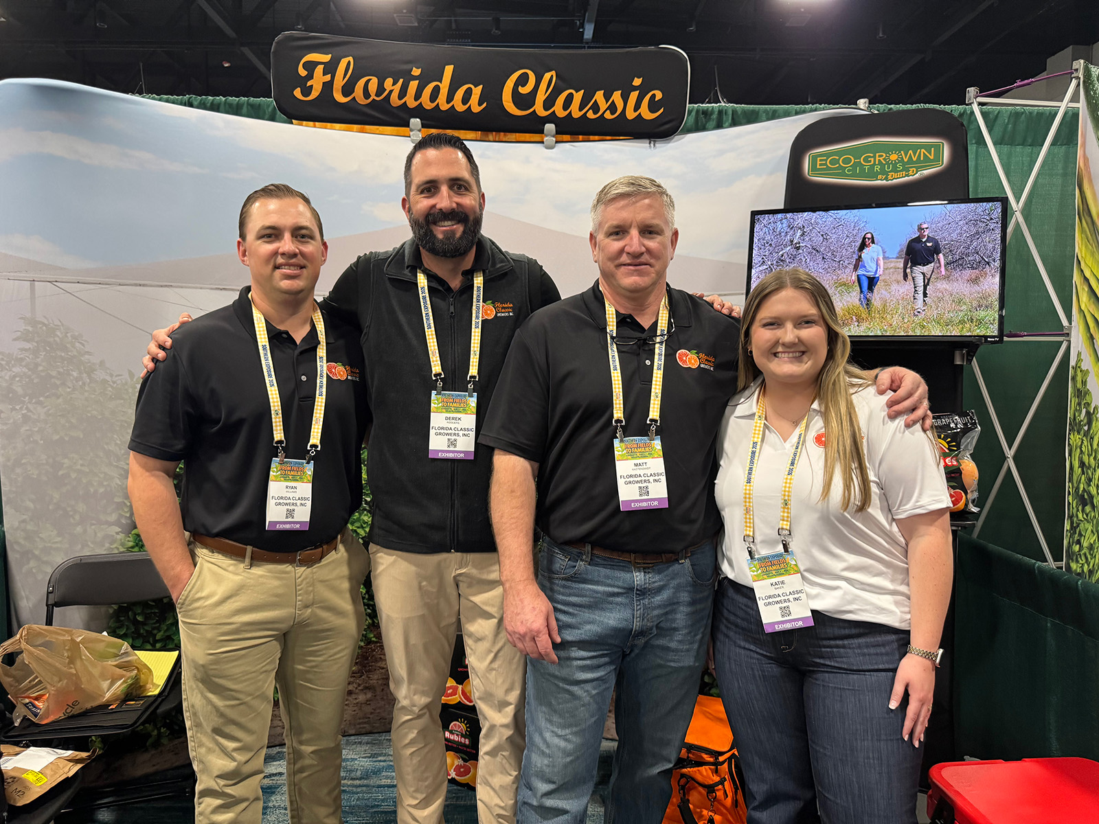 Ryan Williams, Derek Rodgers, Matt Kastensmidt and Katie Baker of Florida Classic Growers.
