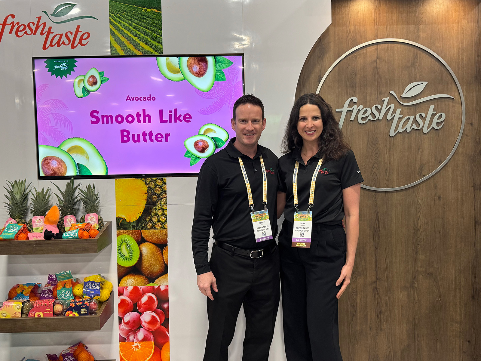 Geoff Kyle and Tara Glazer of Fresh Taste Produce USA.