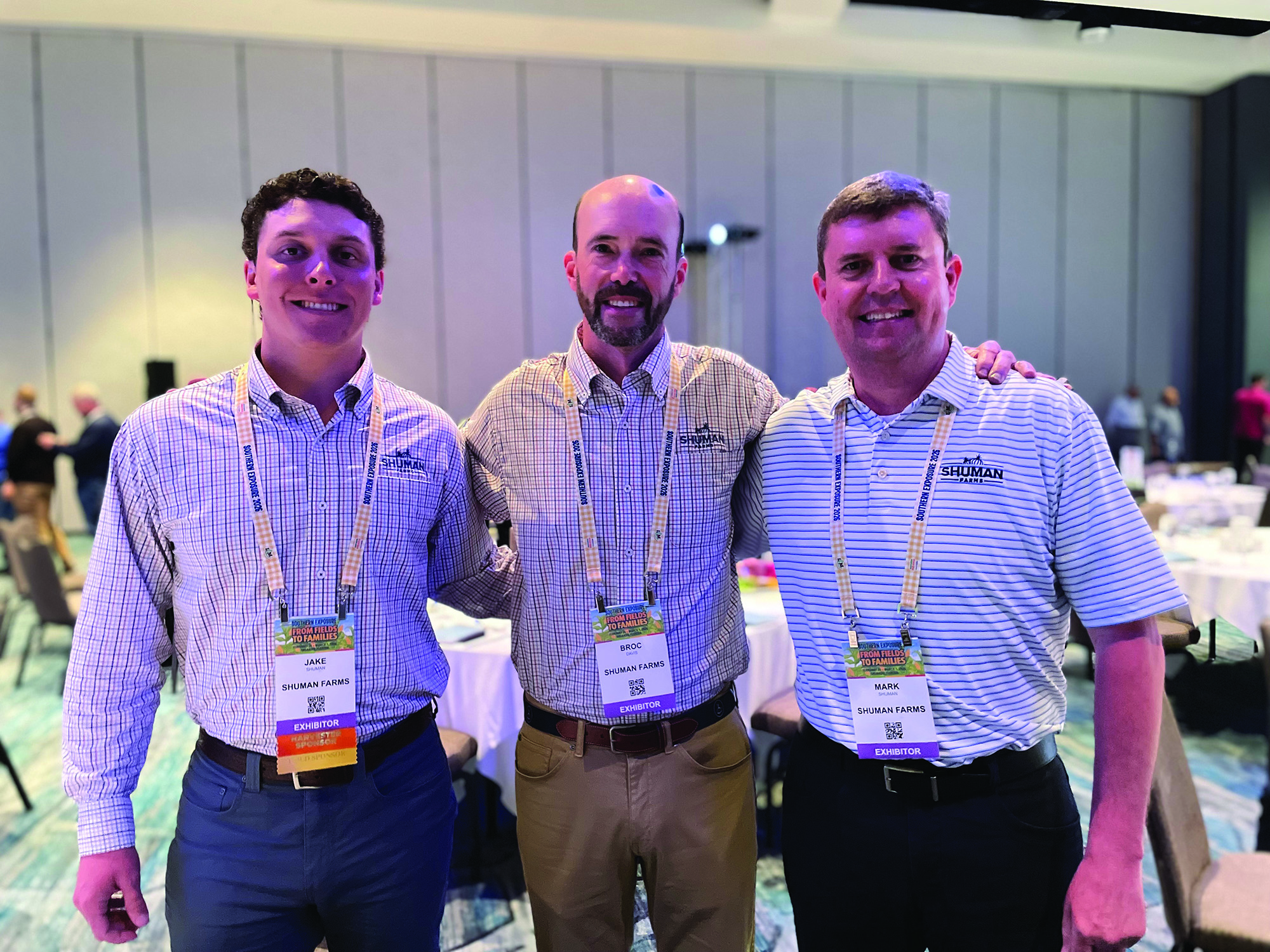 Jake Shuman, Broc Davis and Mark Shuman of Shuman Farms.